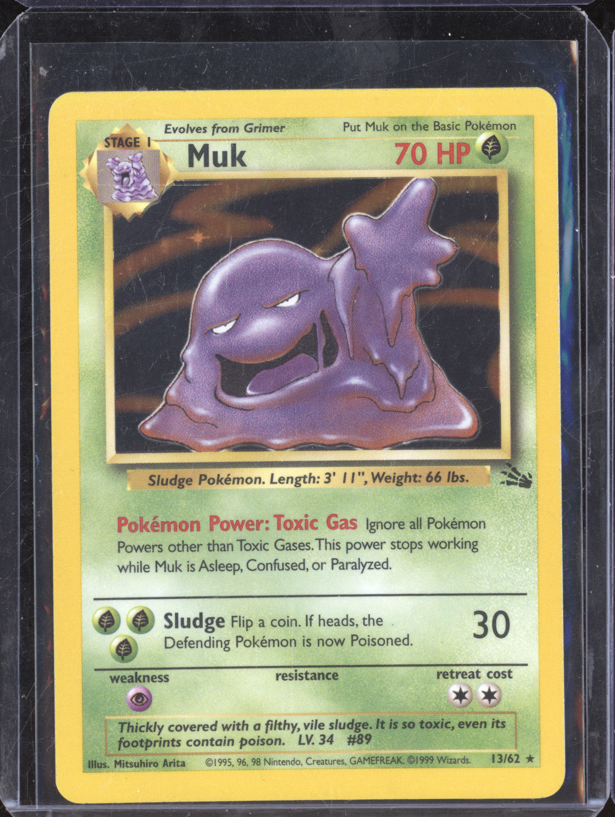 Muk 1999 Pokemon Fossil 13/62 Holo