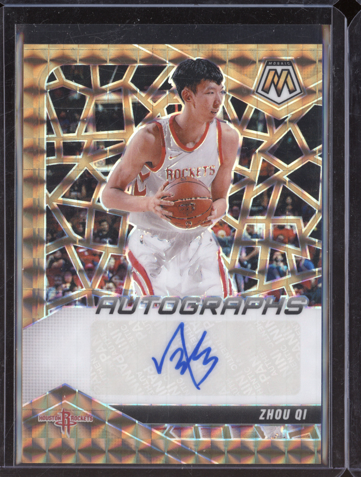 Zhou Qi 2024-25 Panini Mosaic AM-ZHO Mosaic Autographs Bronze 39/75