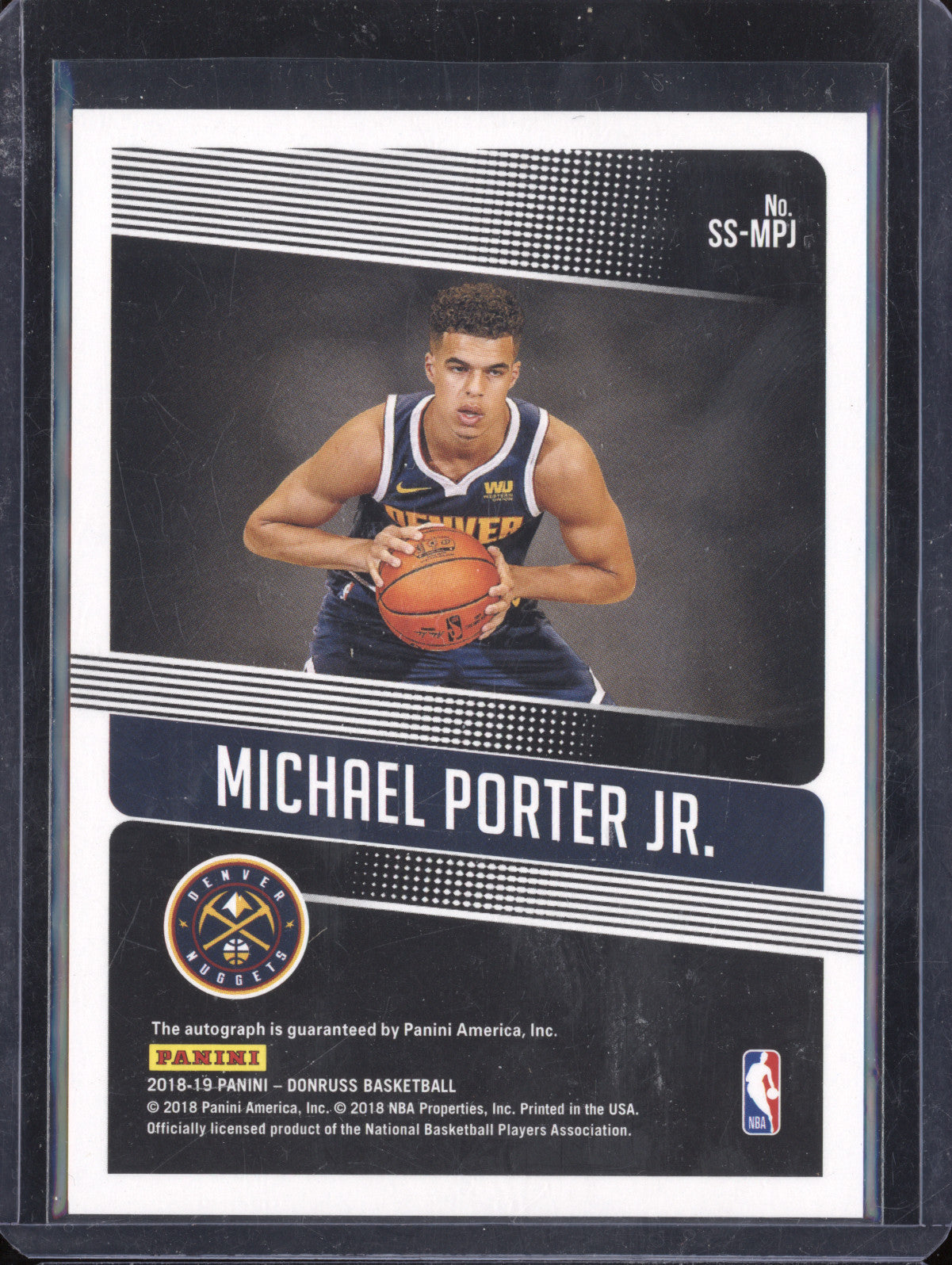 Michael Porter Jr 2018-19 Panini Donruss SS-MPJ Significant Signatures RC