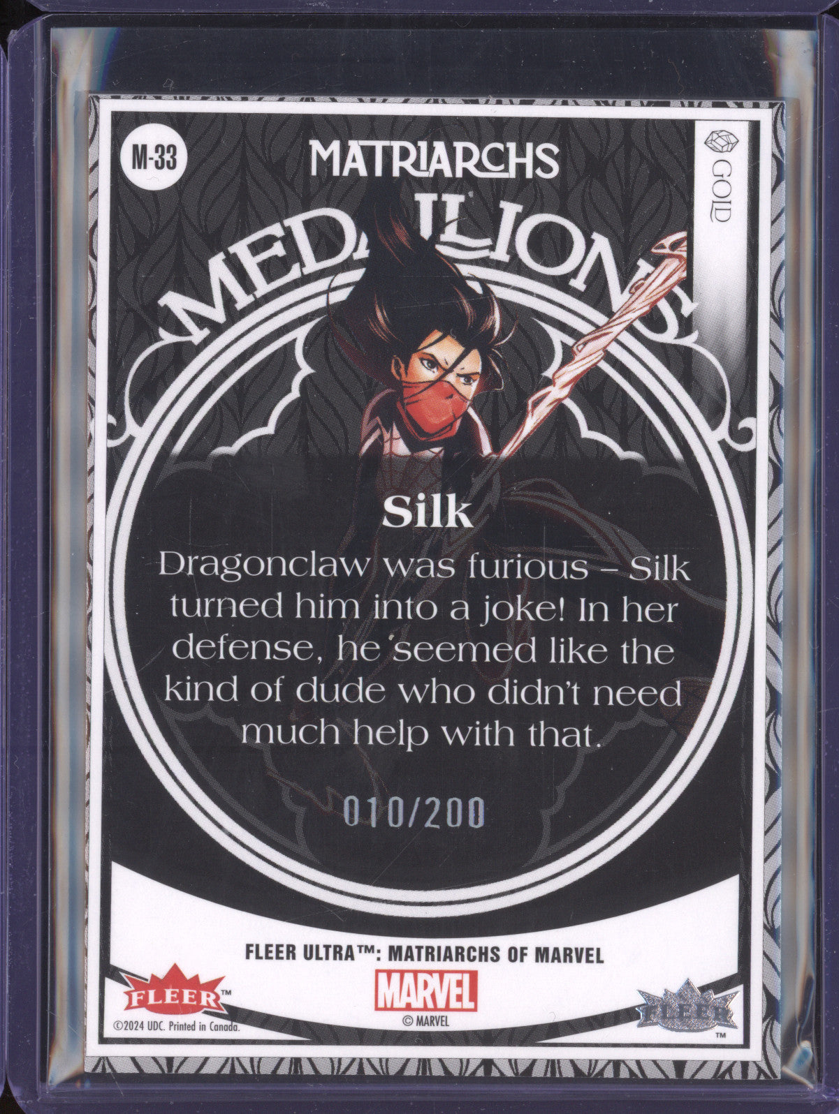 Silk 2024 Fleer Matriarchs of Marvel M-33 Medallions Gold 10/200