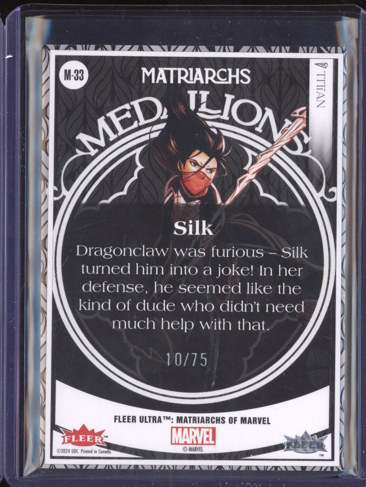 Silk 2024 Fleer Matriarchs of Marvel M-33 Medallions Titian 10/75