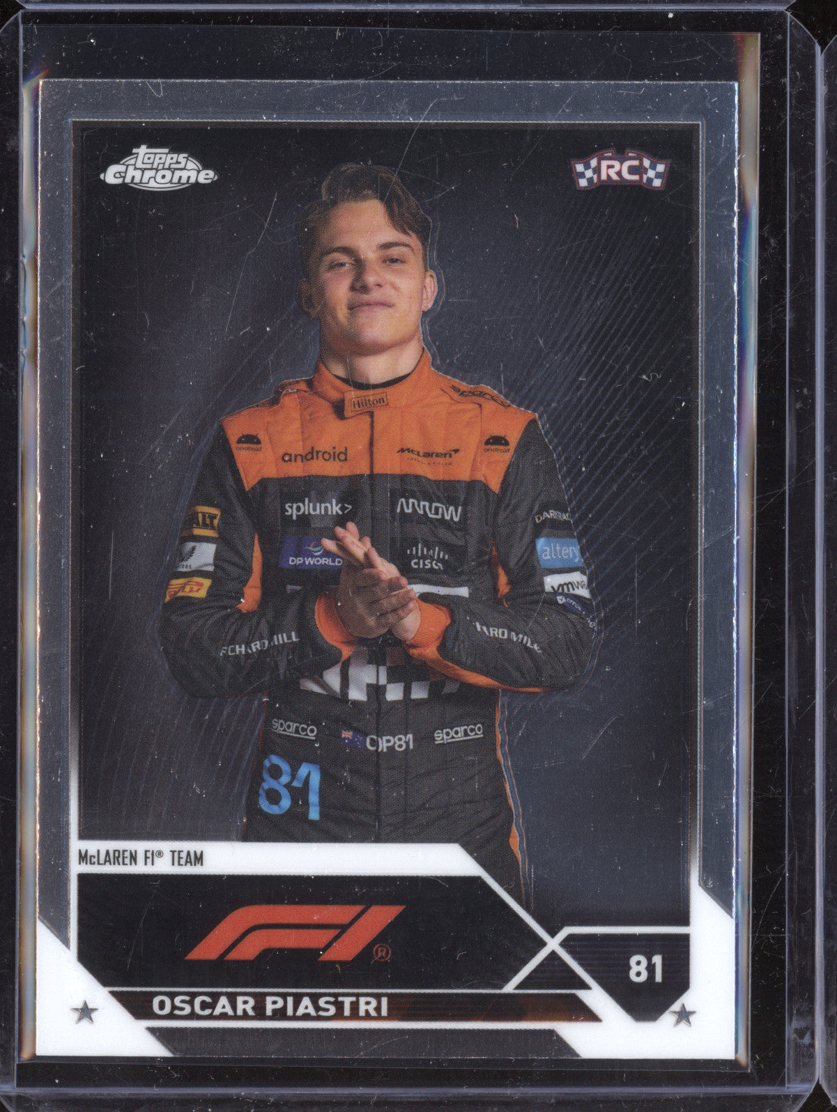 Oscar Piastri 2023 Topps Chrome F1 40 RC