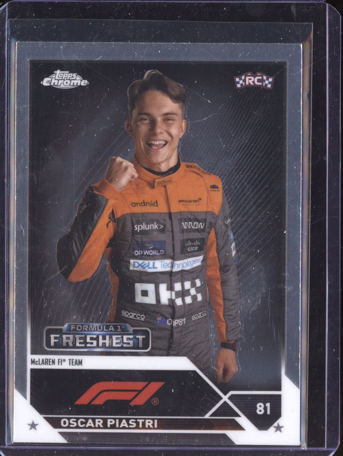 Oscar Piastri 2023 Topps Chrome F1 195 RC