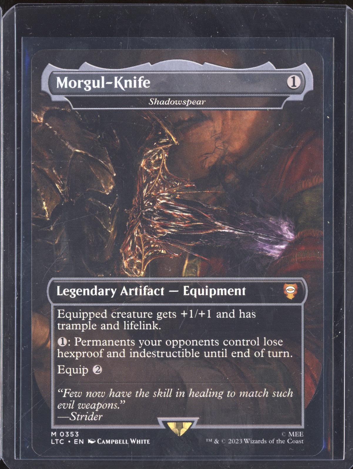 Morgul-Knife 2023 MTG LotR: Tales of Middle-earth 353 Borderless Mythic Rare