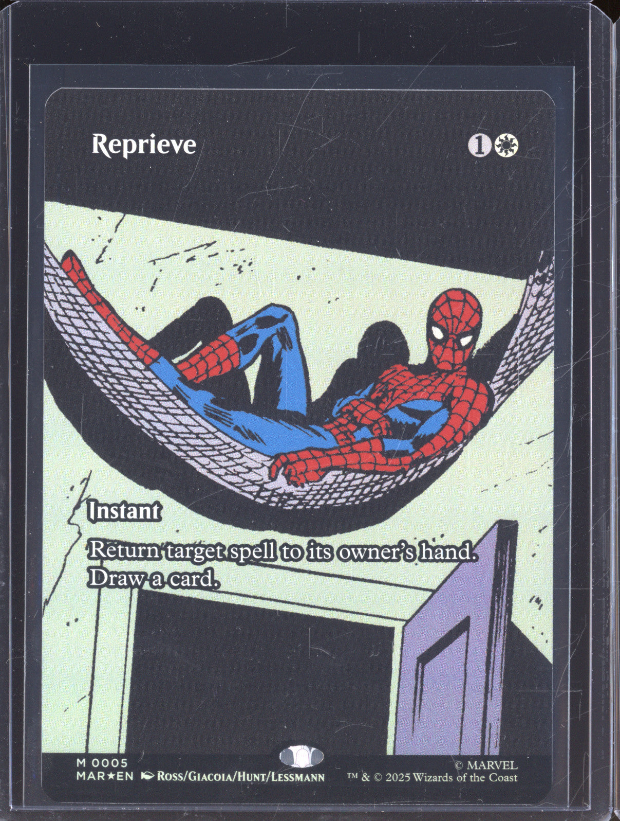 2025 Magic The Gathering Marvel M 5 Reprieve Spider-Man Foil Borderless