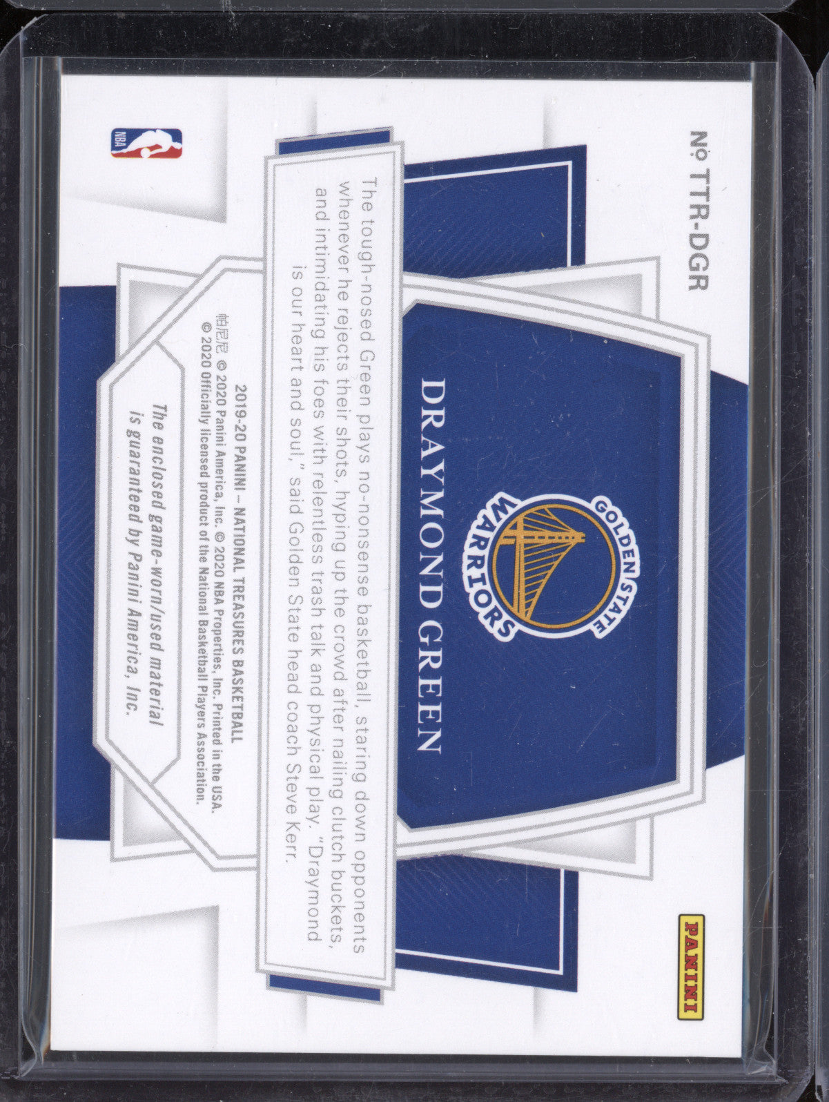 Draymond Warriors 2019-20 Panini NT TTR-DGR Tremendous Treasures 40/99