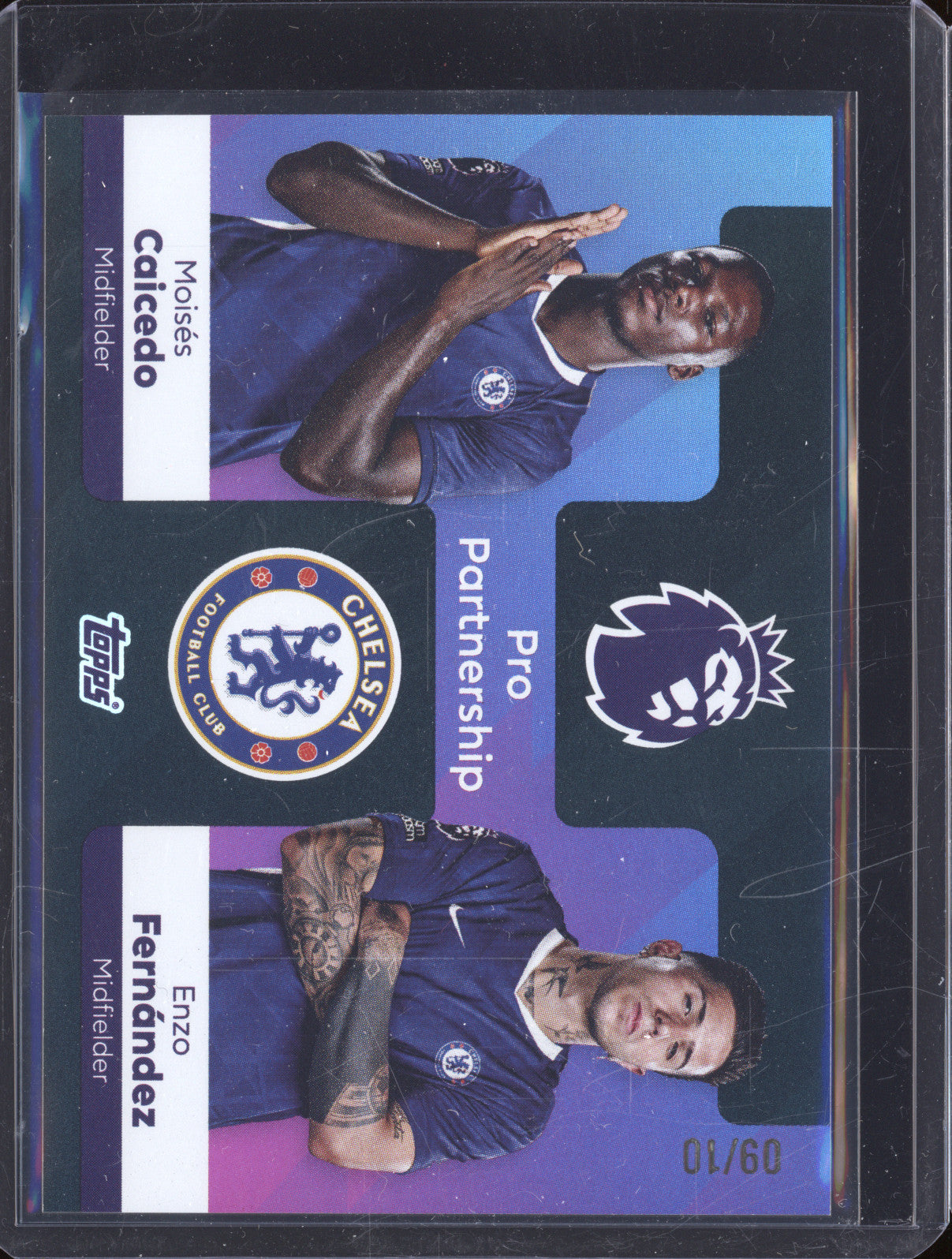 Caicedo Fernandez 2025-26 Topps Premier League 367 Pro Partnership Black 9/10