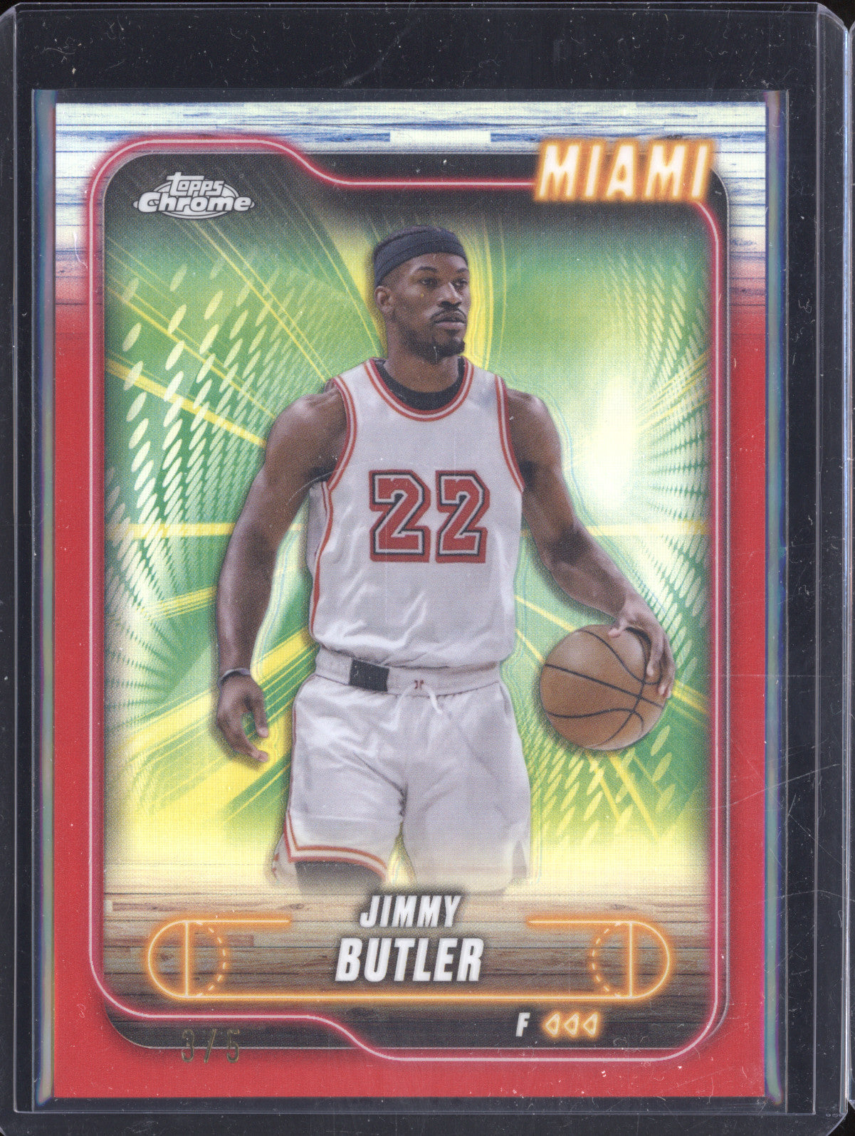 Jimmy Butler 2024-25 Topps Chrome 16 Red Refractor 3/5