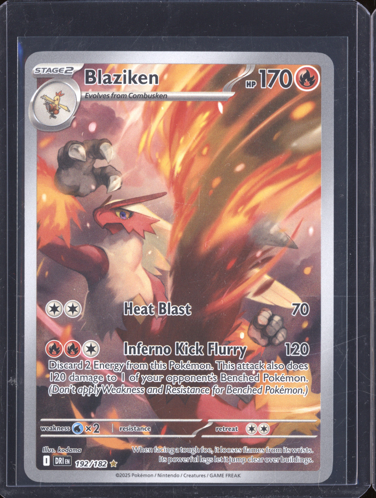 Blaziken 2025 Pokemon Destined Rivals 192/182 Illustration Rare