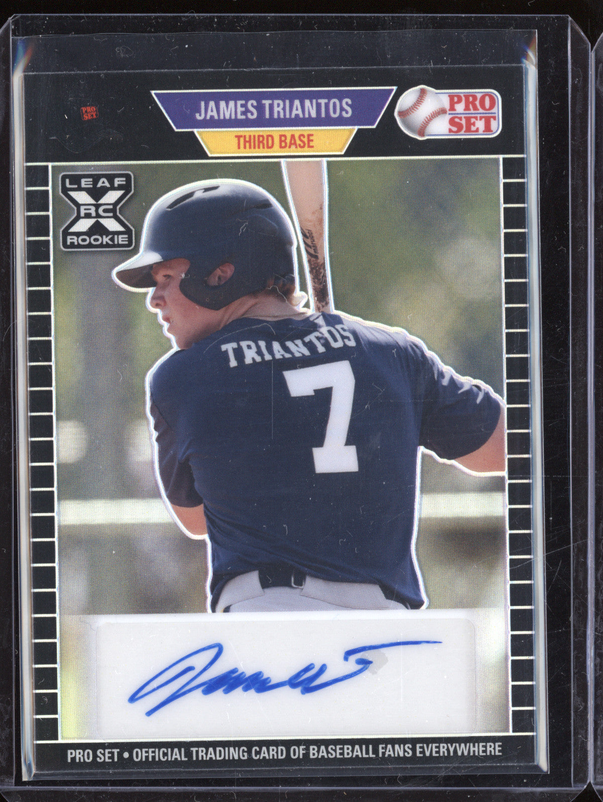 James Triantos 2021 Leaf Pro Set PA-JT1 1989 Pro Set Auto Ebony RC 1/15