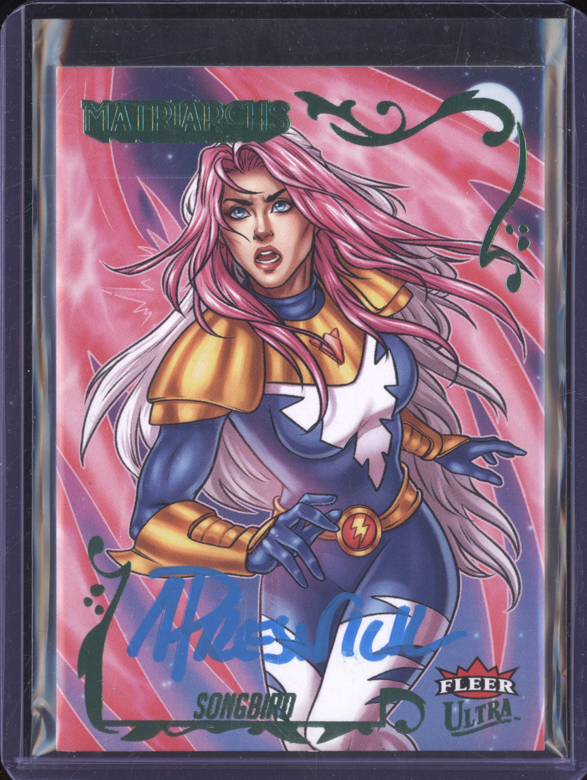 Songbird 2024 Fleer Matriarchs of Marvel 69 Auto Green Foil 16/80