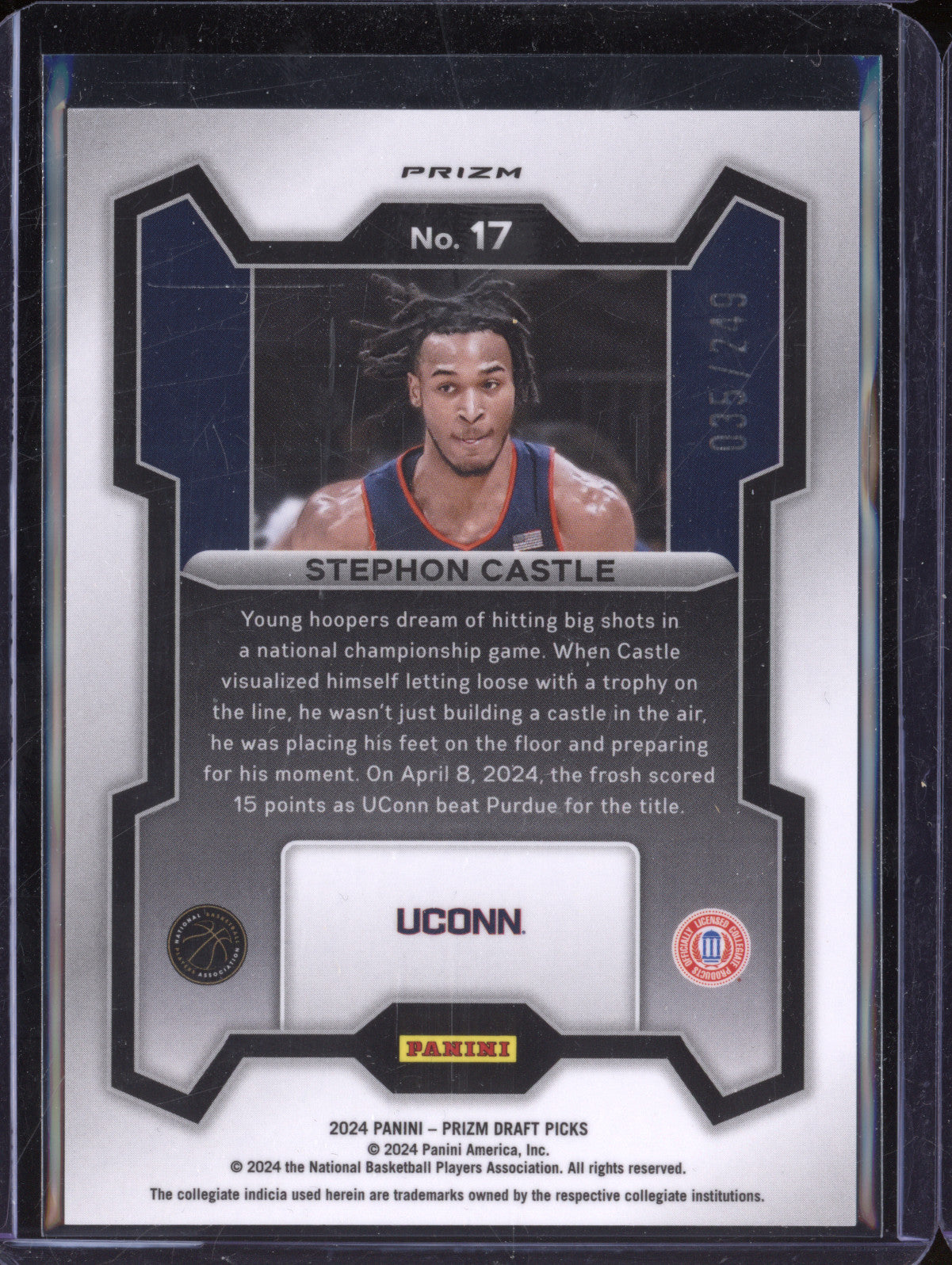 Stephon Castle 2024 Panini Topps+A36:B54 17 Blue Wave RC 35/249