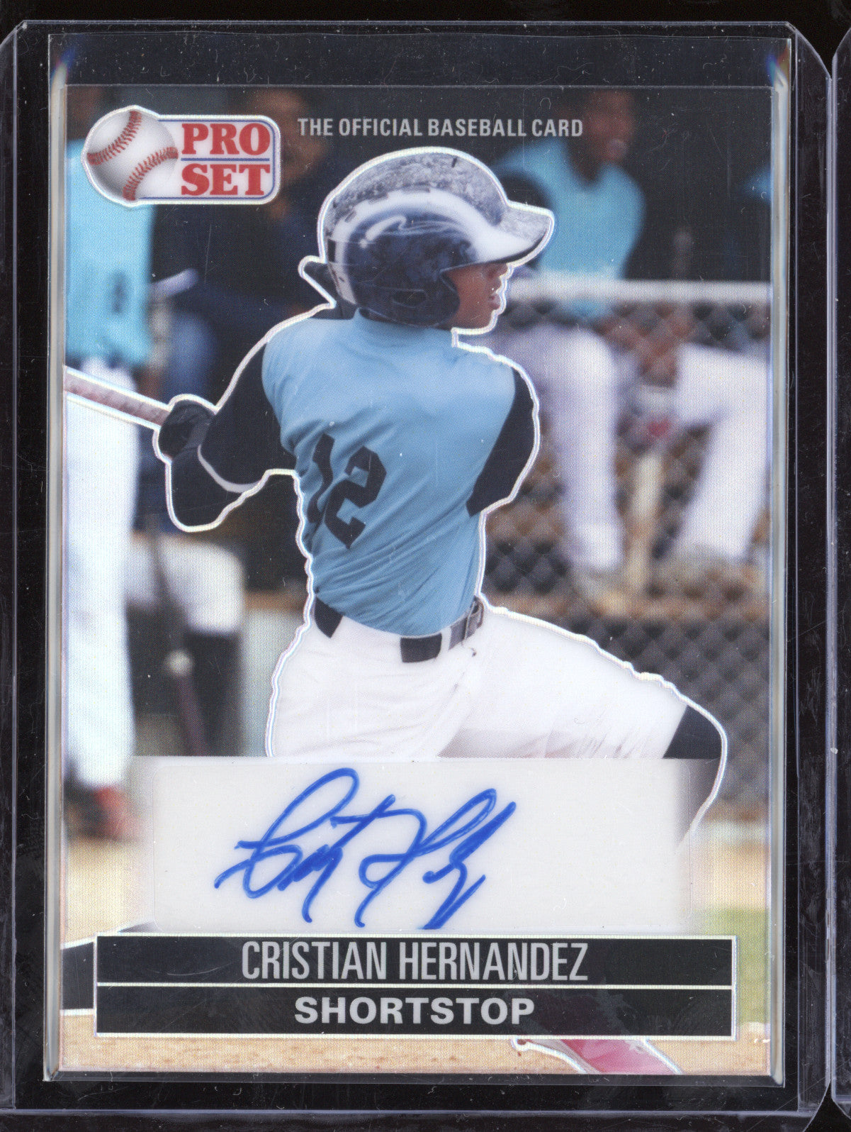 Cristian Hernandez 2021 Leaf Pro Set PS1-CH2 1991 Pro Set Auto Ebony 12/15