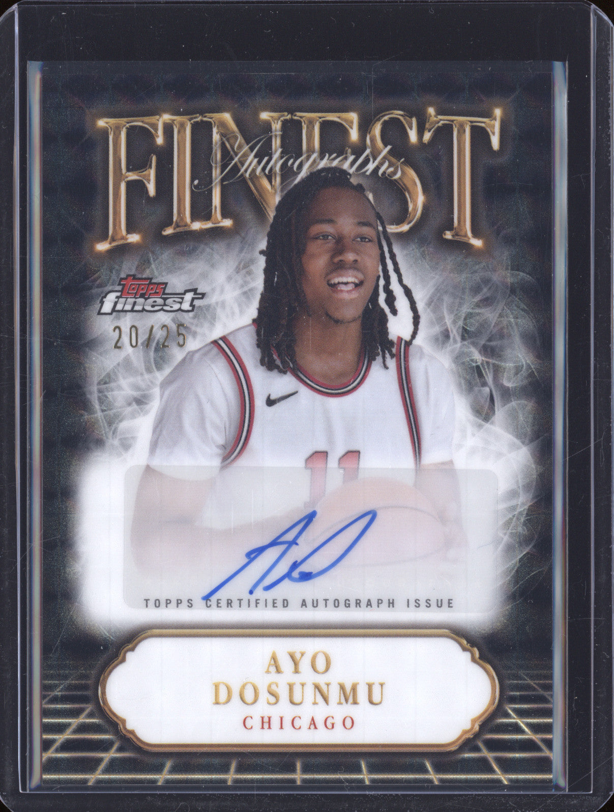 Ayo Dosunmu 2024-25 Topps Finest FA-AD Finest Autograph Refractors Black 20/25