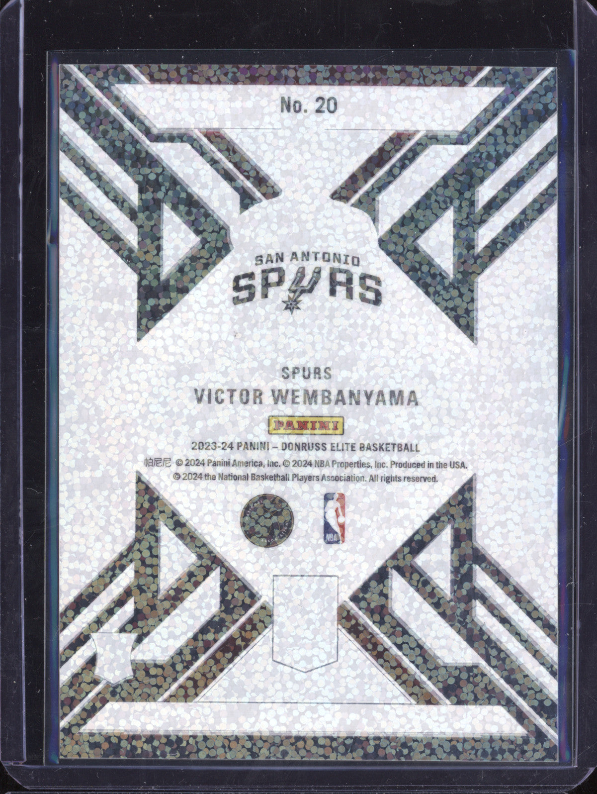 Victor Wembanyama 2023-24 Panini Donruss Elite 20 Clarity International Red RC