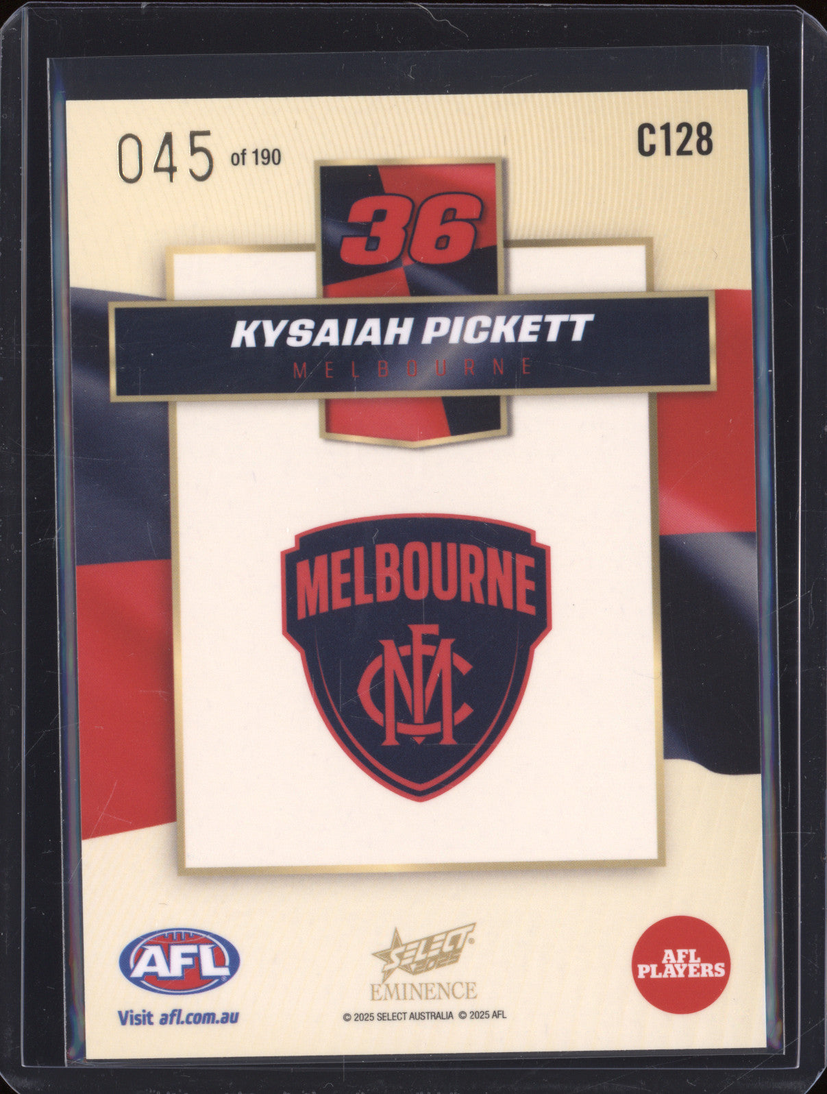 2025 AFL Select Eminence Colours C128 Kysaiah Pickett 045/190
