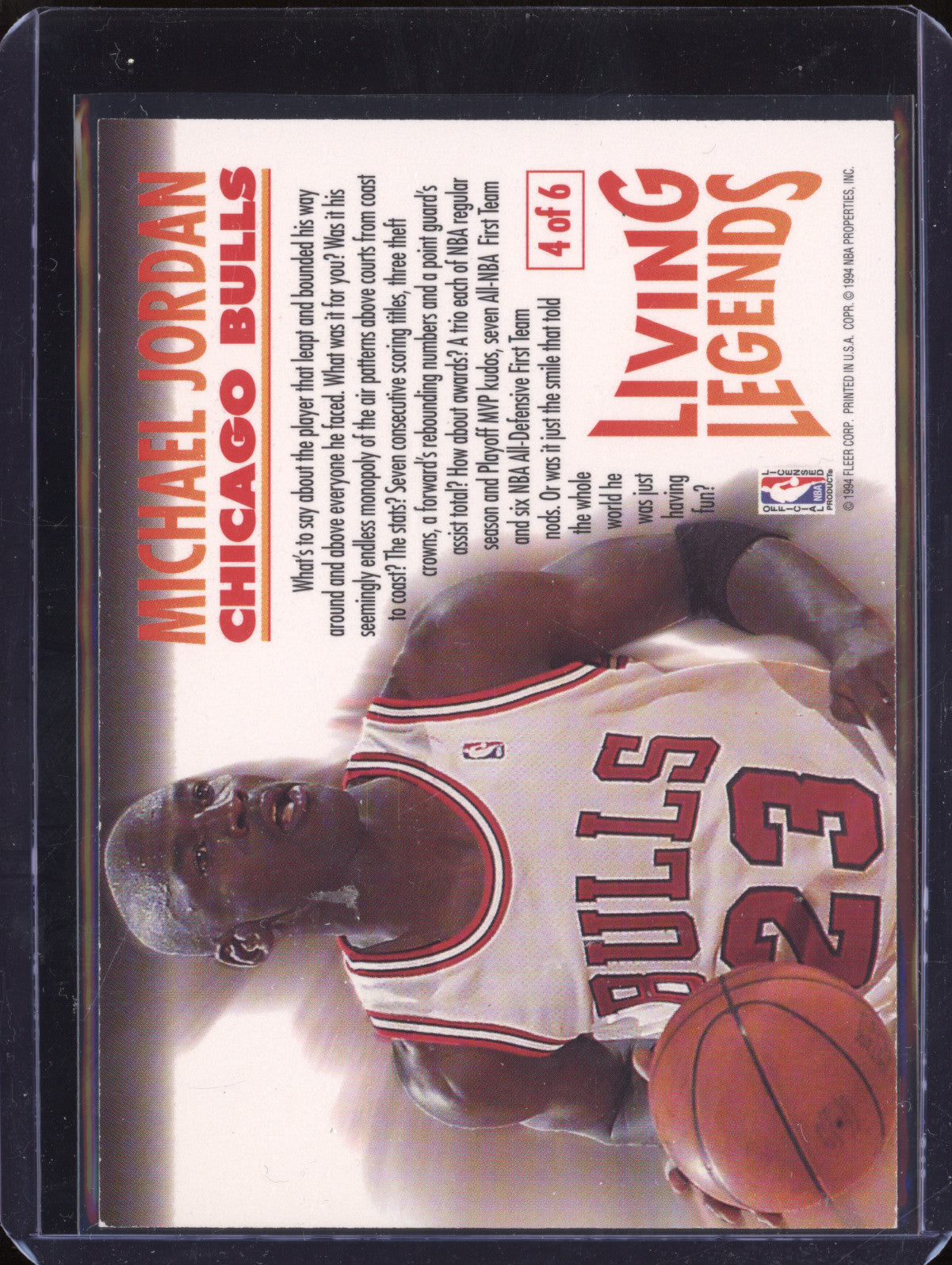 Michael Jordan 1993-94 Fleer 4 Living Legends
