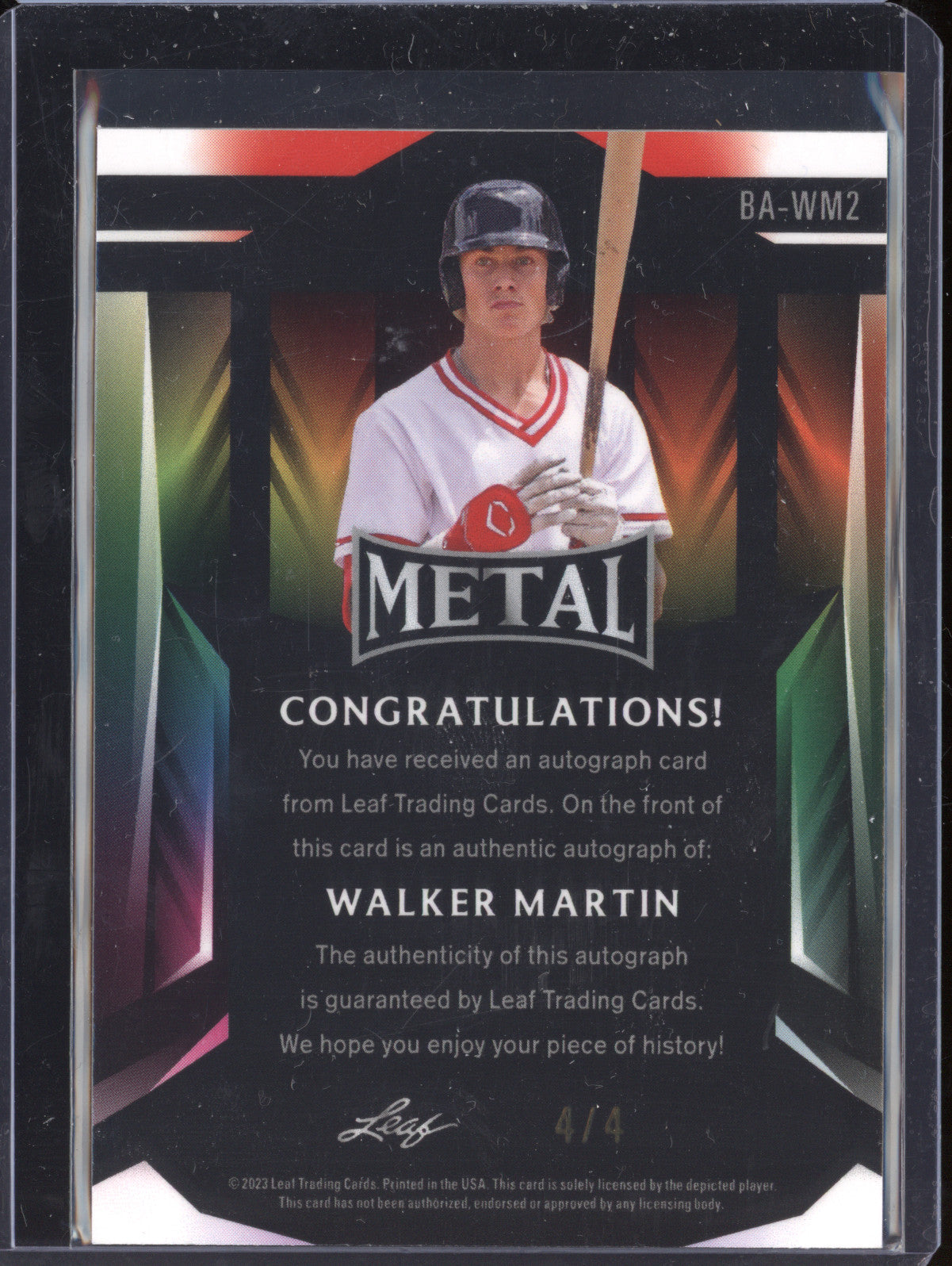 Walker Martin 2023 Leaf Pro Set BA-WM2 4/4