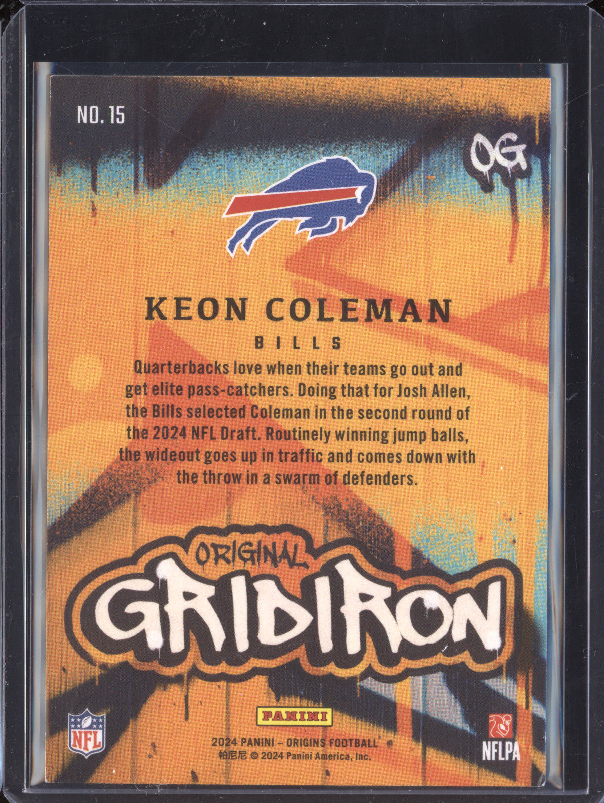 Keon Coleman 2024 Panini Origins 15 Original Gridion RC