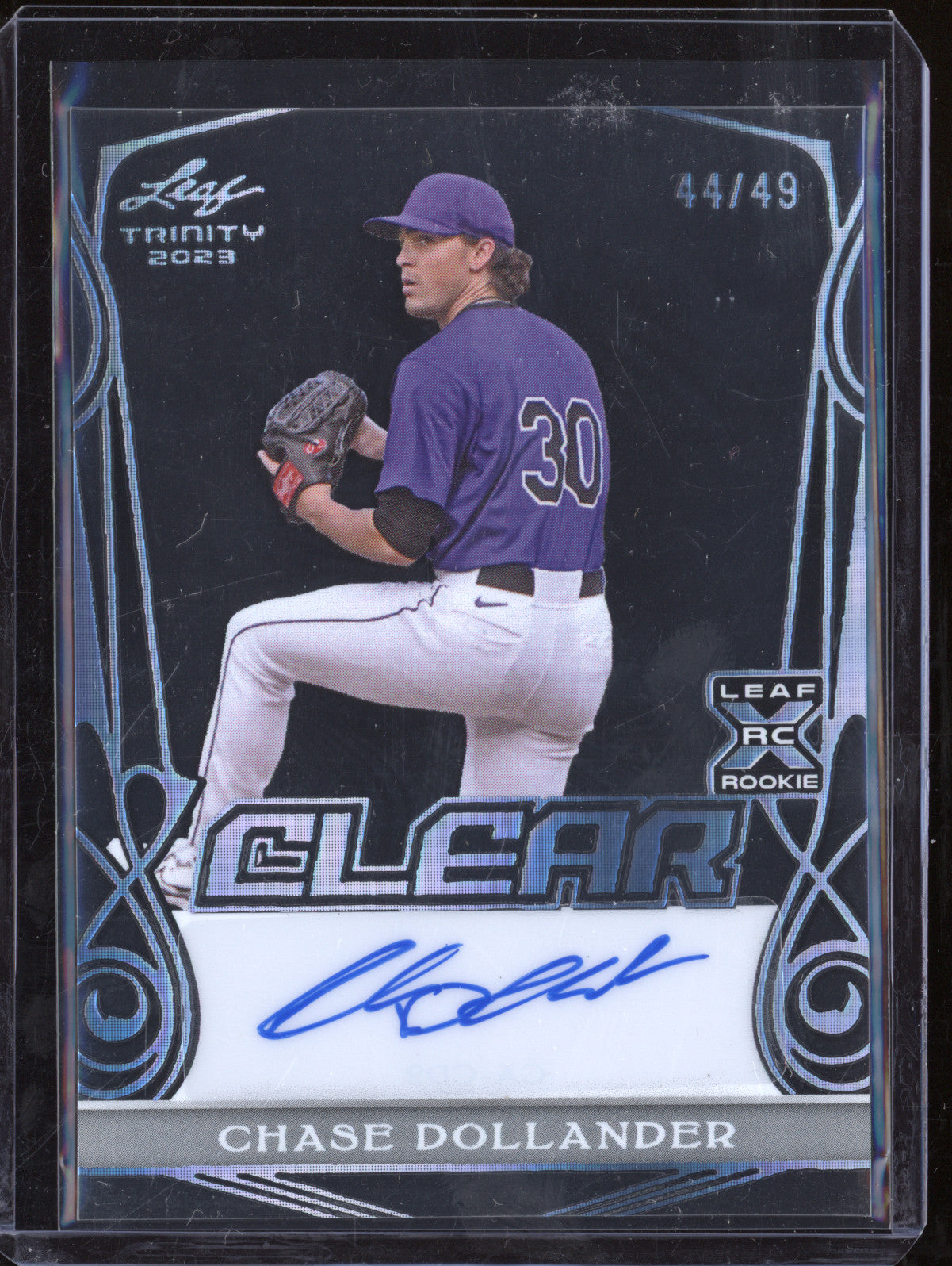 Chase Dollander 2023 Leaf Trinity CA-CD2 Clear Auto Platinum RC 44/49