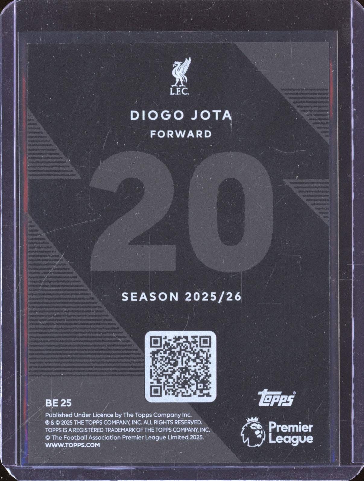 Diogo Jota 2025-26 Topps Premier League BE 25 Black Edge