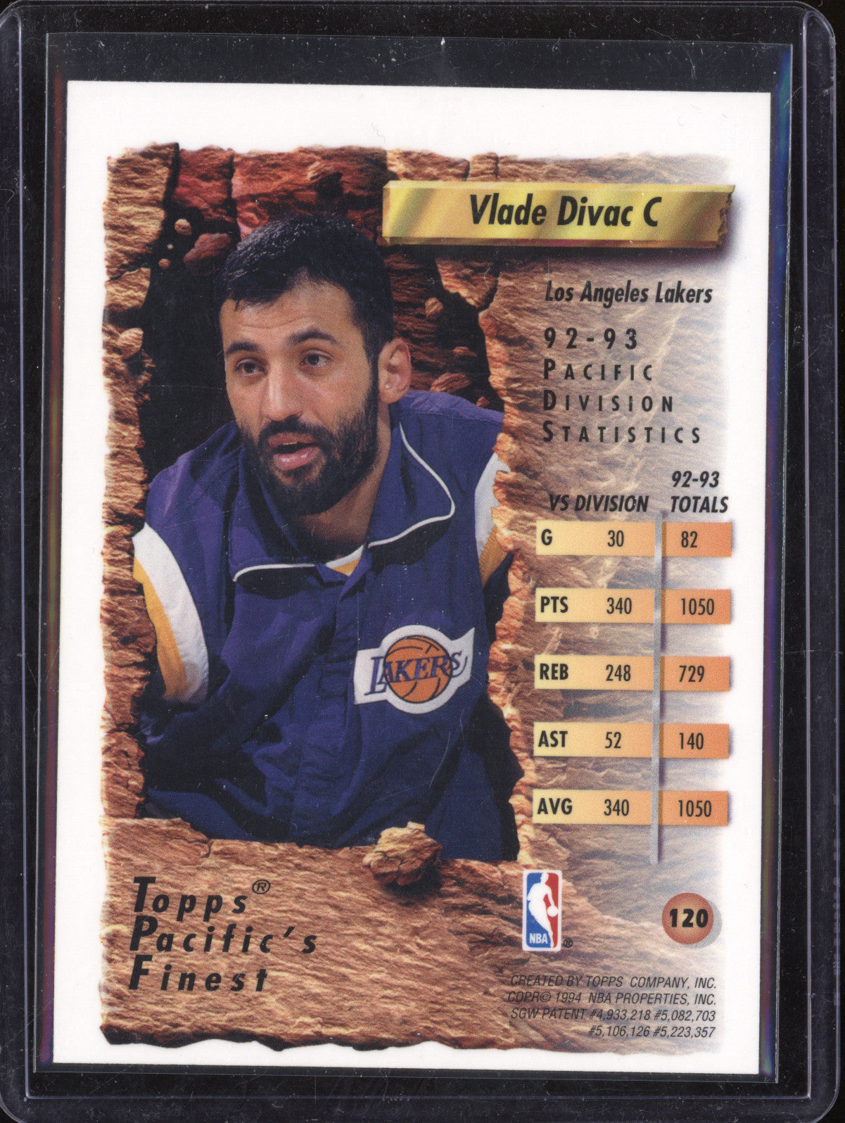 Vlade Divac 1993-94 Topps Finest 120 Refractor