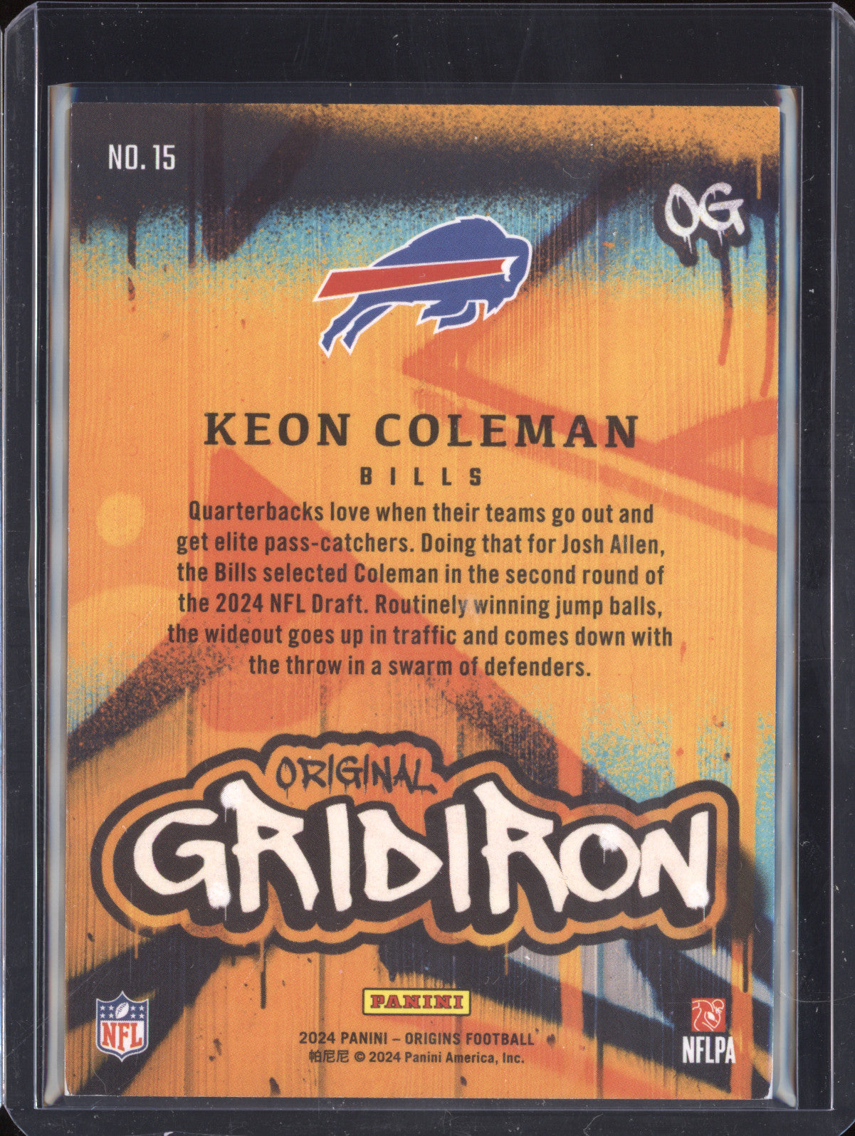 Keon Coleman 2024 Panini Origins 15 Original Gridion RC