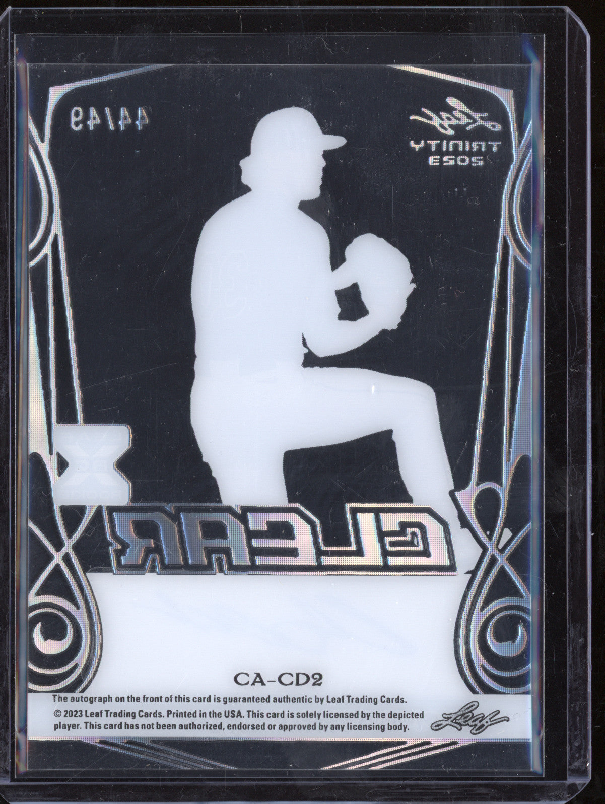 Chase Dollander 2023 Leaf Trinity CA-CD2 Clear Auto Platinum RC 44/49