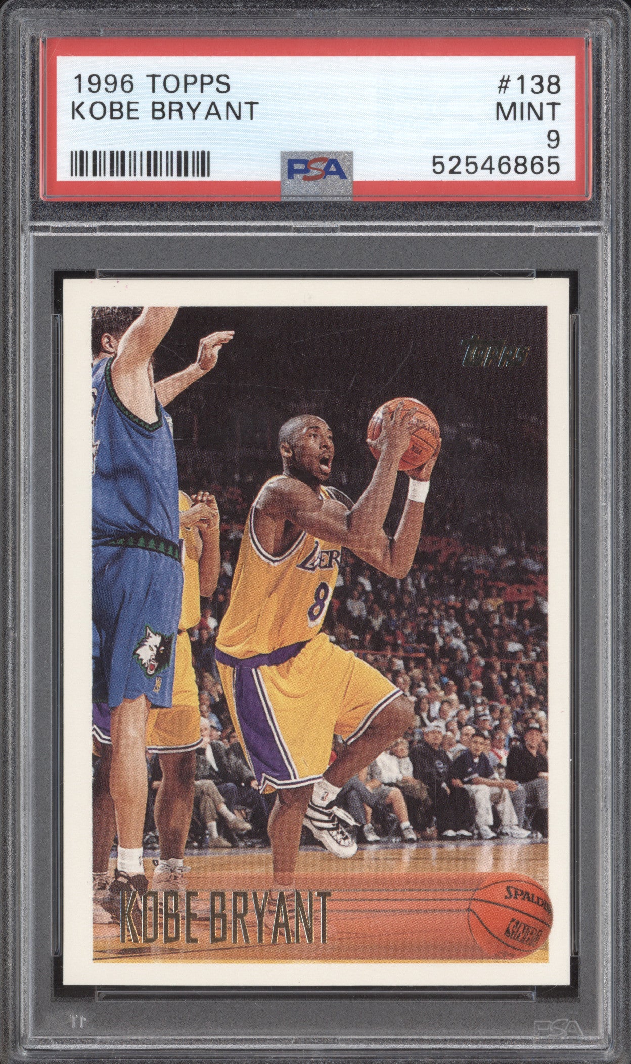 Kobe Bryant 1996-97 Topps 138 RC PSA 9