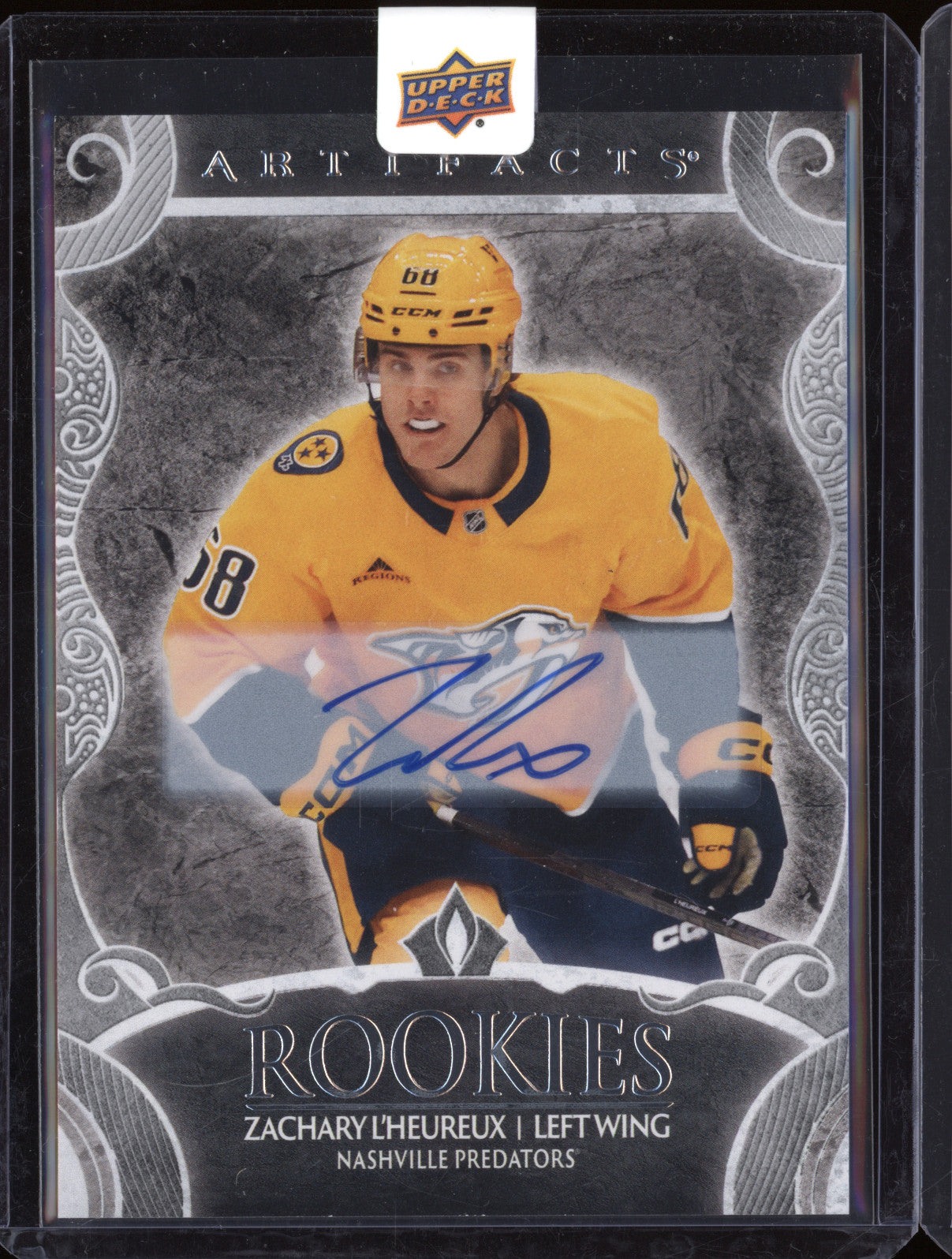Zachary L'Heureux 2024-25 Upper Deck Artifacts XVI Rookies Silver Auto RC