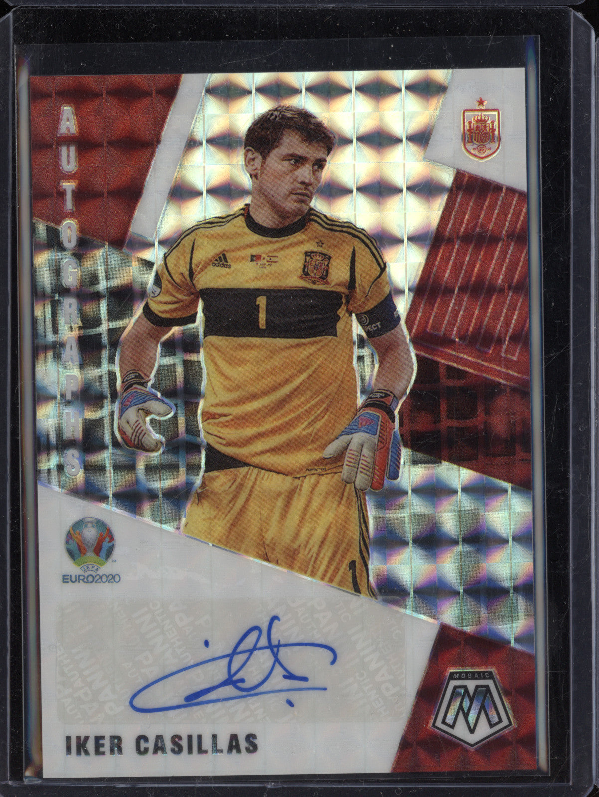 Iker Casillas 2021 Panini Mosaic AM-IC Autographs