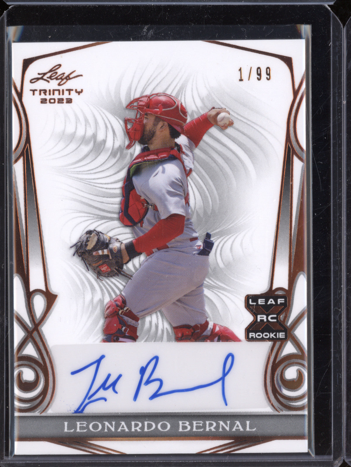 Leonardo Bernal 2023 Leaf Trinity BA-LB1 Autograph Bronze RC 1/99