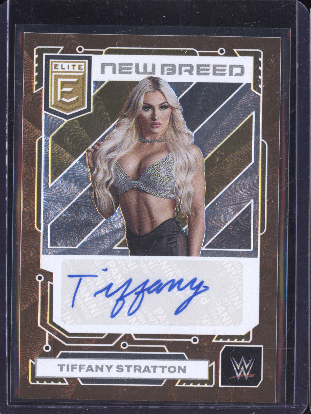 Tiffany Stratton 2023 Panini Donruss Elite NB-TST New Breed Auto Gold 8/10