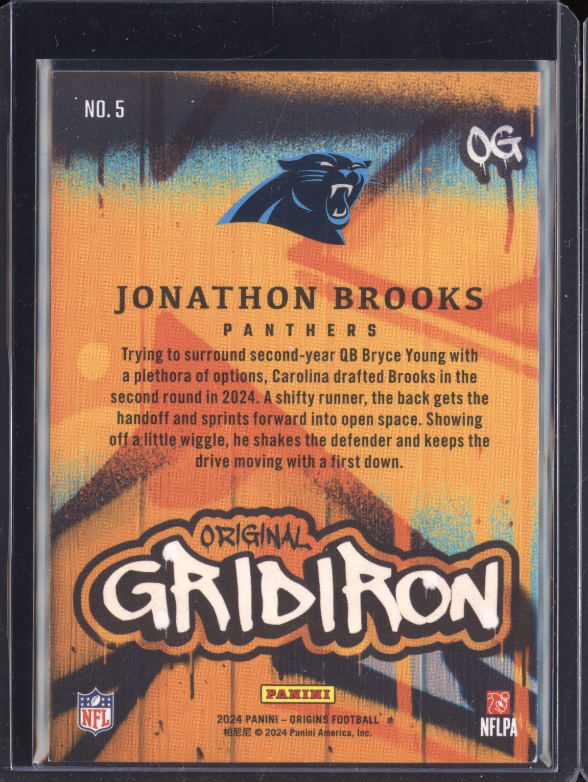 Jonathon Brooks 2024 Panini Origins 5 Original Gridion RC