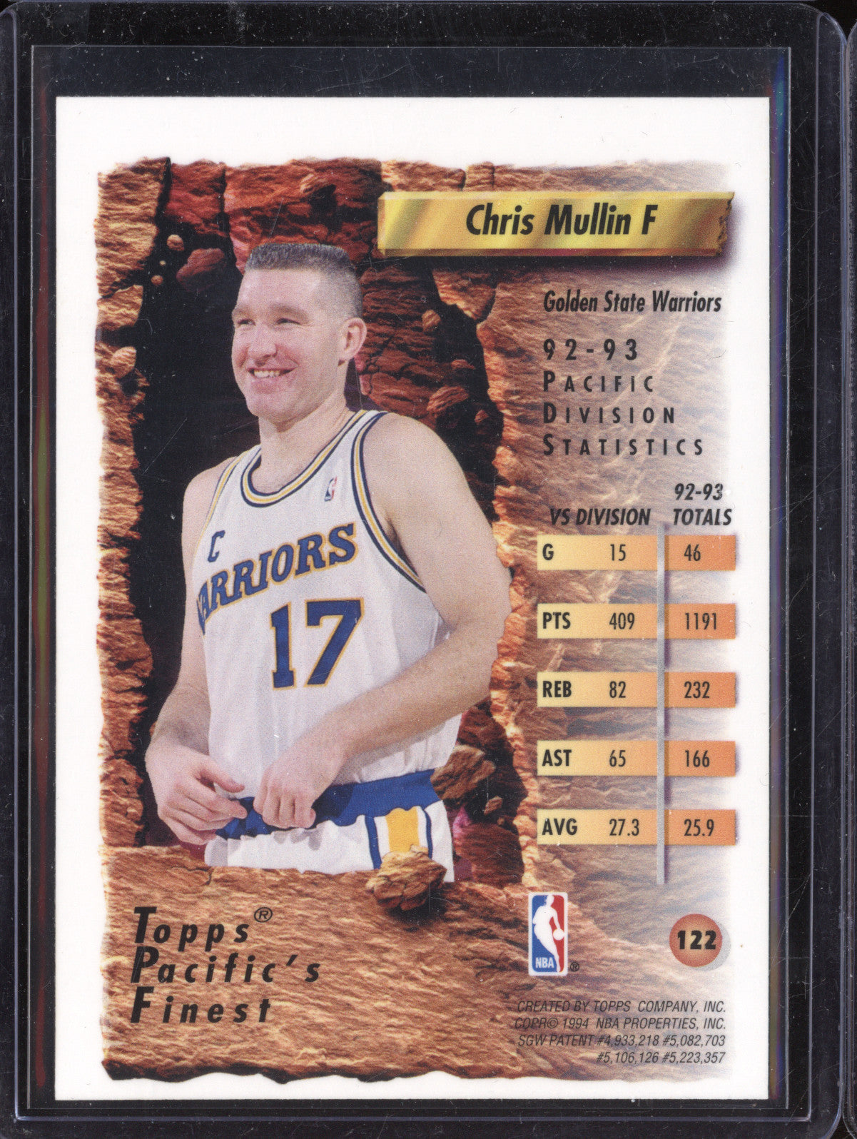 Chris Mullin 1993-94 Topps Finest 122 Refractor