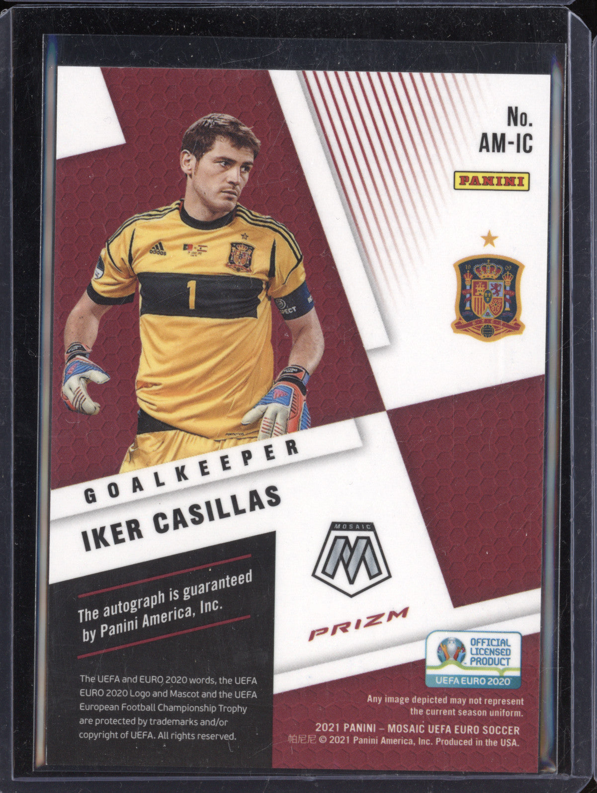 Iker Casillas 2021 Panini Mosaic AM-IC Autographs