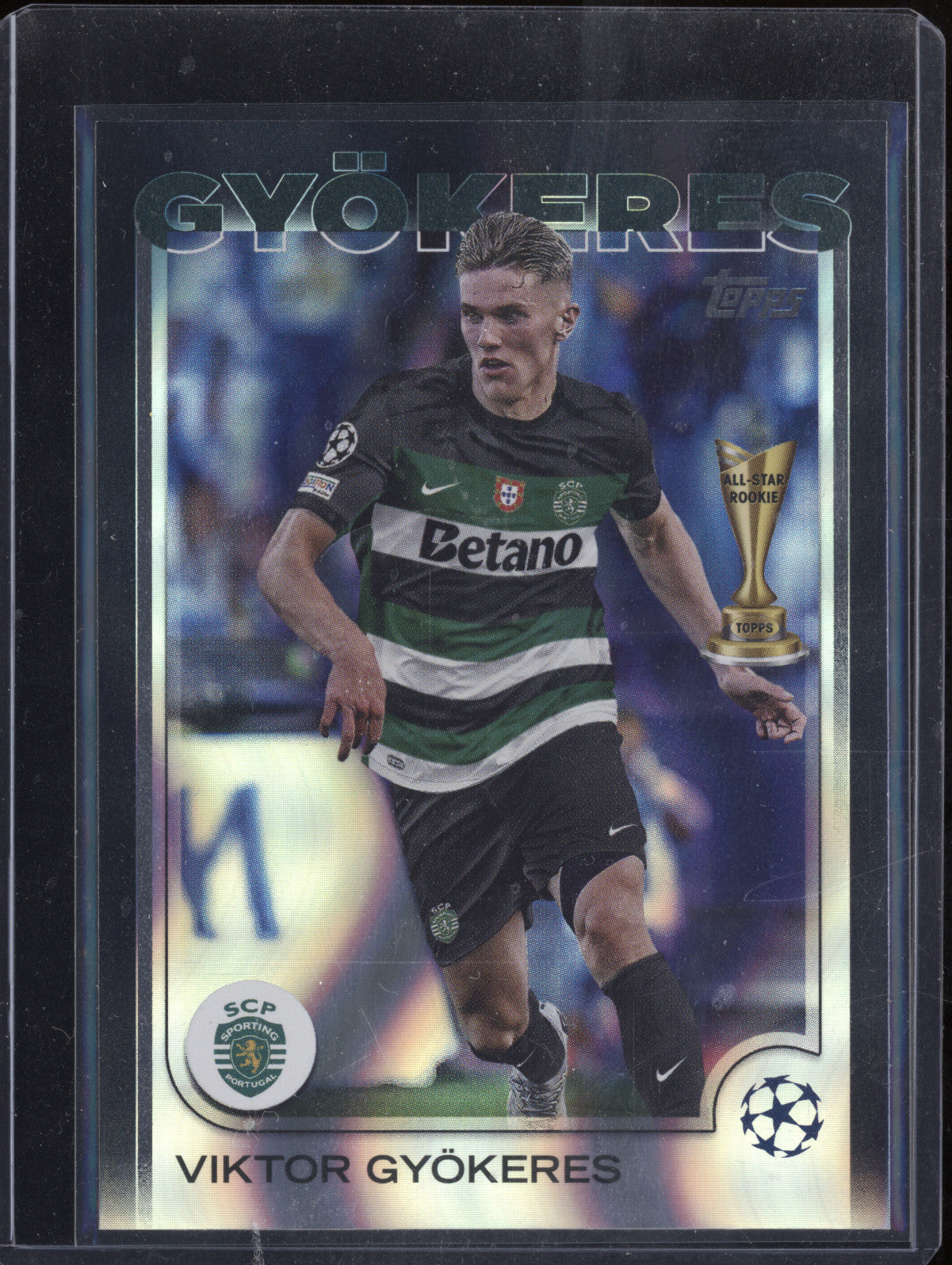 Viktor Gyokeres 2024-25 Topps UCC 131 Black Flowfractors