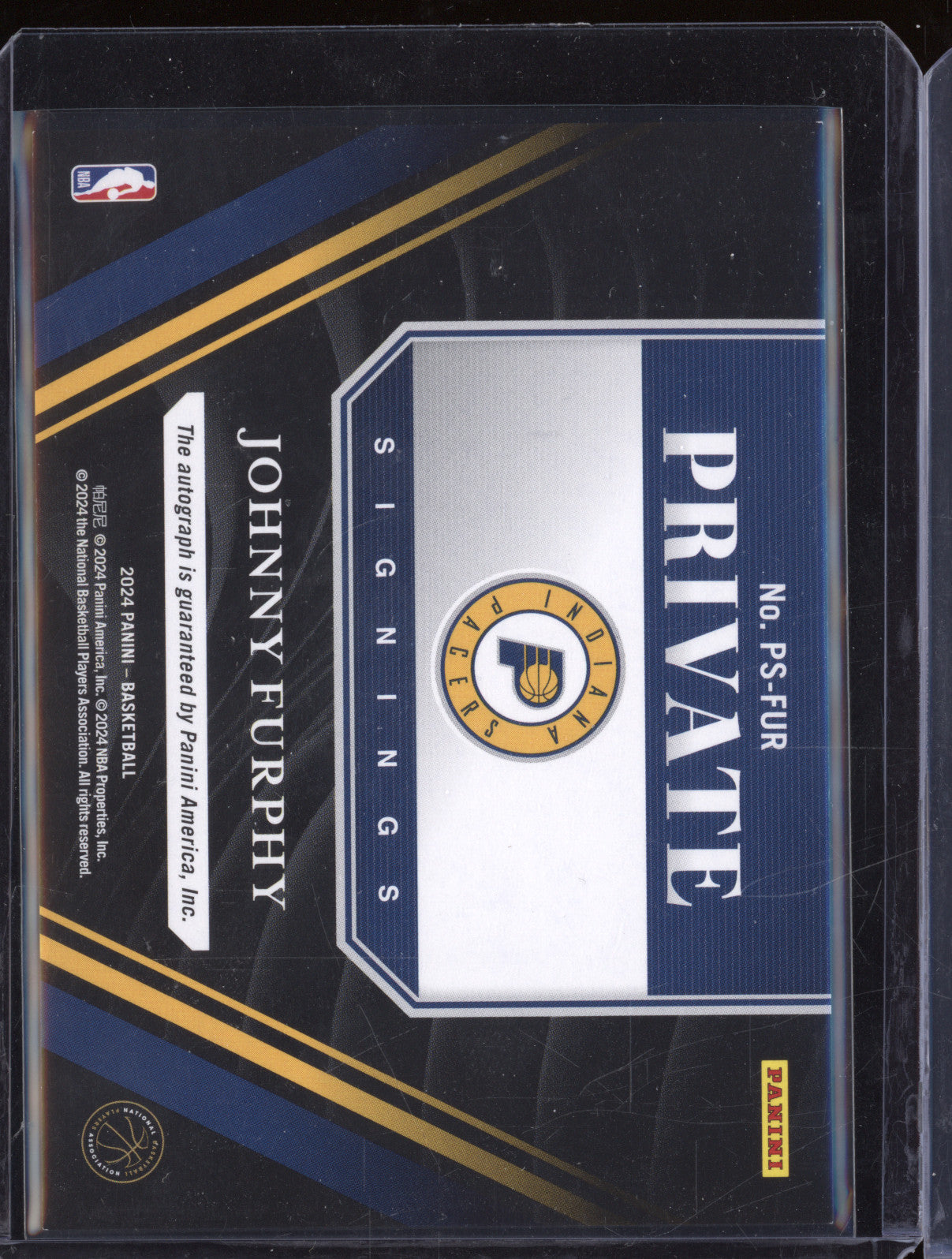 Johnny Furphy 2024 Panini PS-FUR Private Signings RC