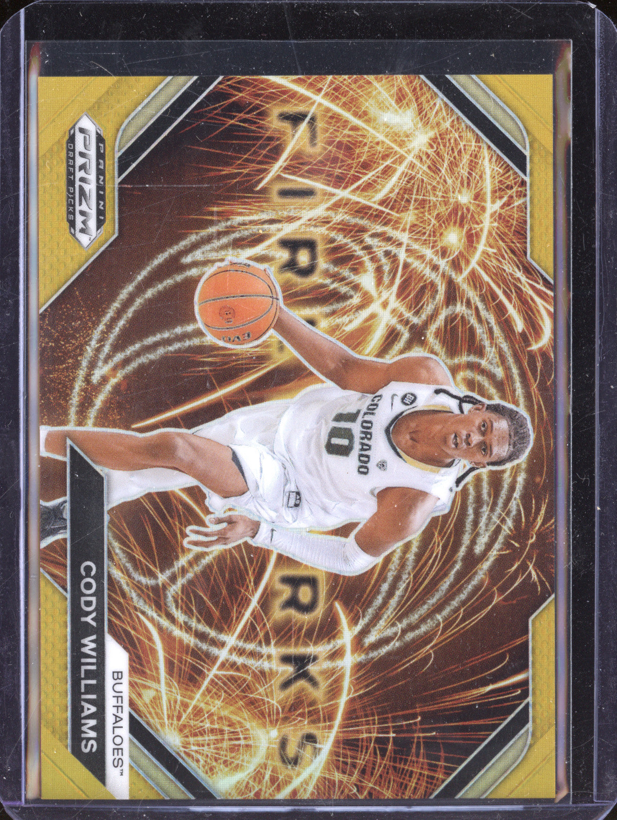 Cody Williams 2024 Panini Prizm Draft Picks 16 Fireworks Gold 8/10