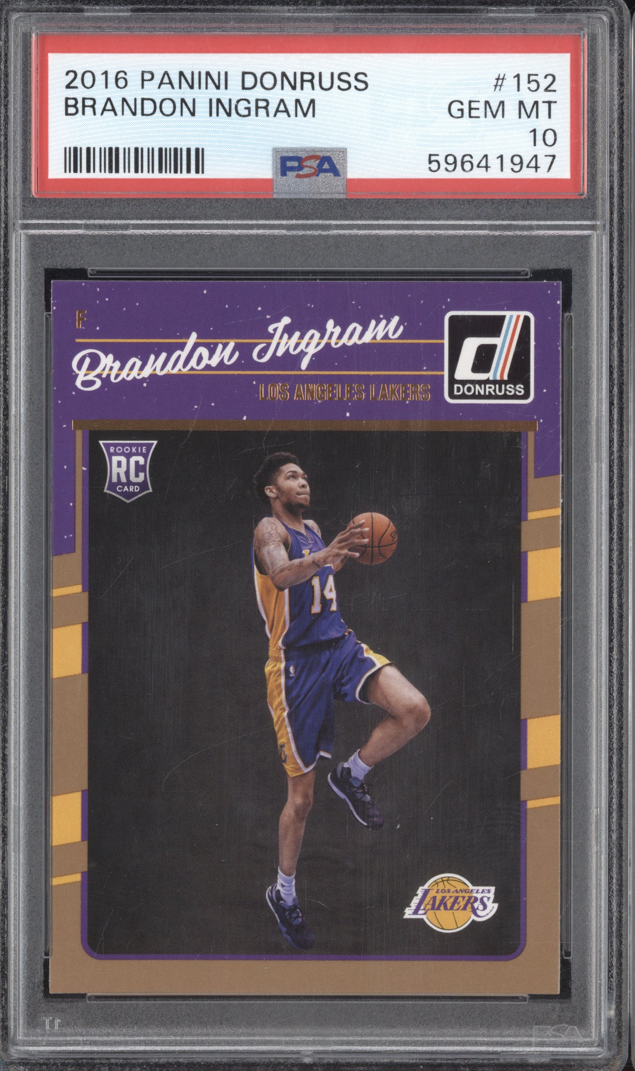 Brandon Ingram 2016-17 Panini Donruss 152 RC PSA 10
