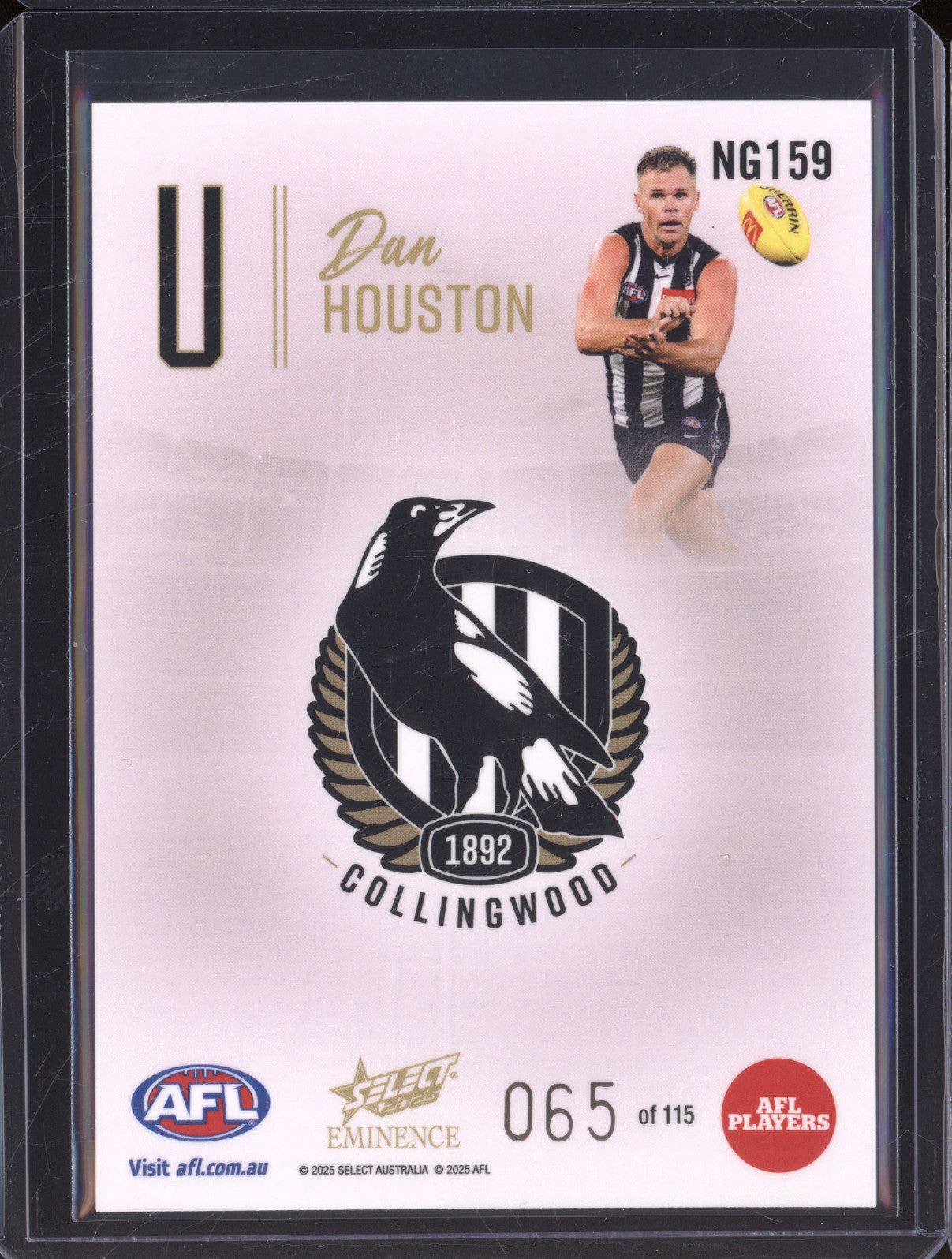 2025 AFL Select Eminence Nameplate NG159 Dan Houston 065/115