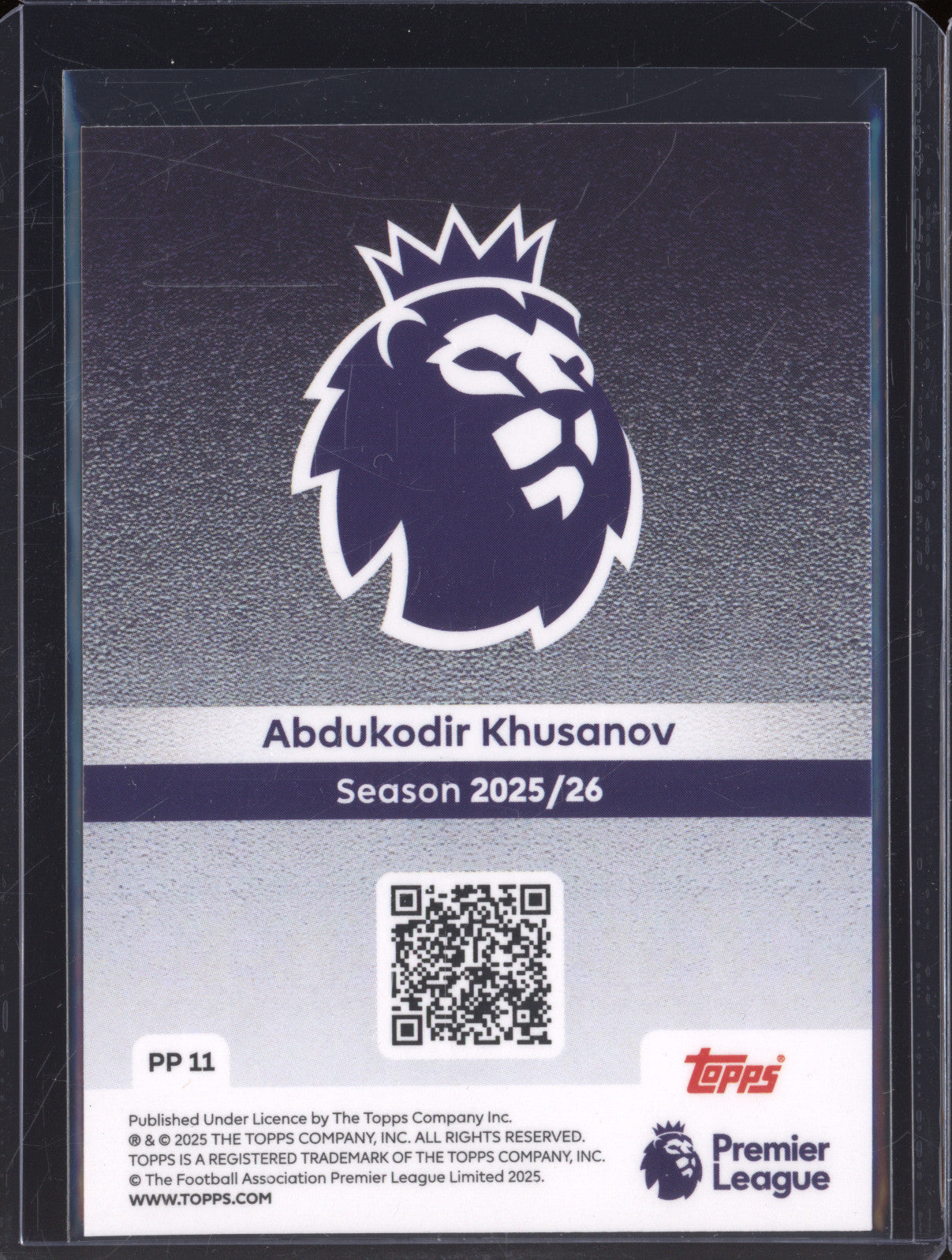 2025-26 Topps Premier League PP 11 Abdukodir Khusanov Premier Pull