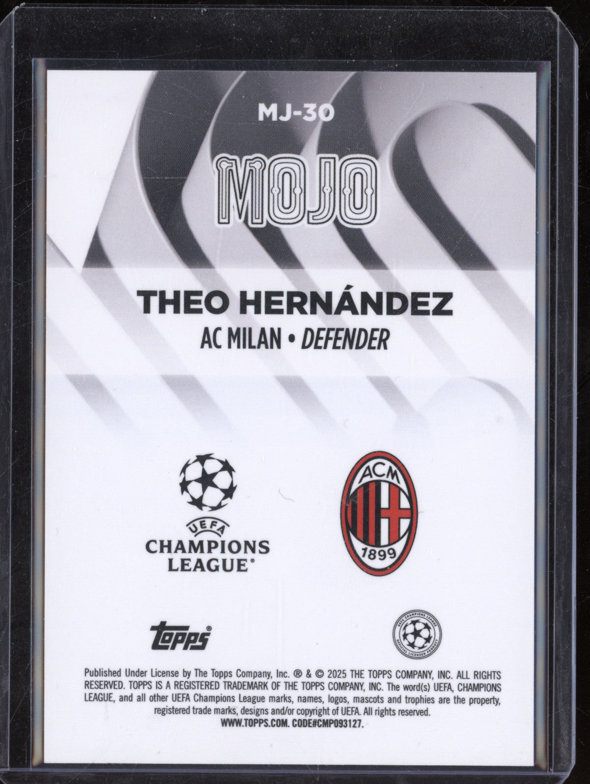 Theo Hernandez 2024-25 Topps UCC KJ-30 Mojo