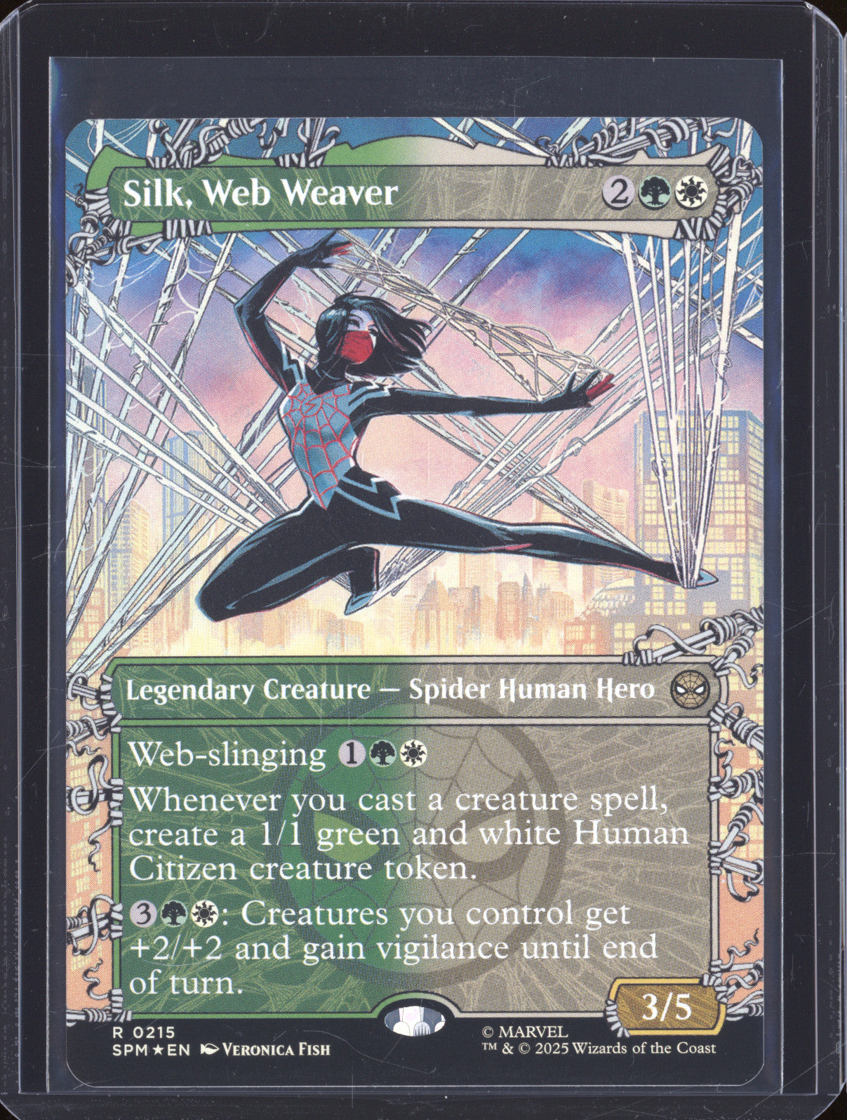 2025 Magic The Gathering Marvel's Spider-Man 0215 Silk, Web Weaver Foil Borderless