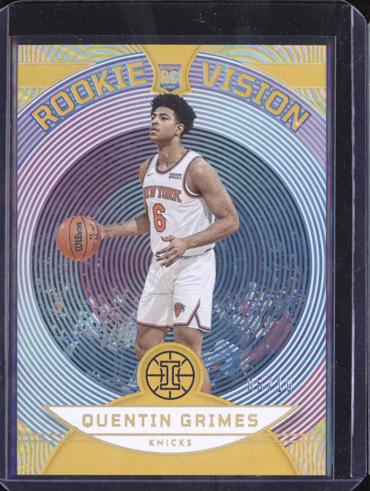 Quentin Grimes 2021-22 Panini Illusions 18 Rookie Vision Gold RC 5/10