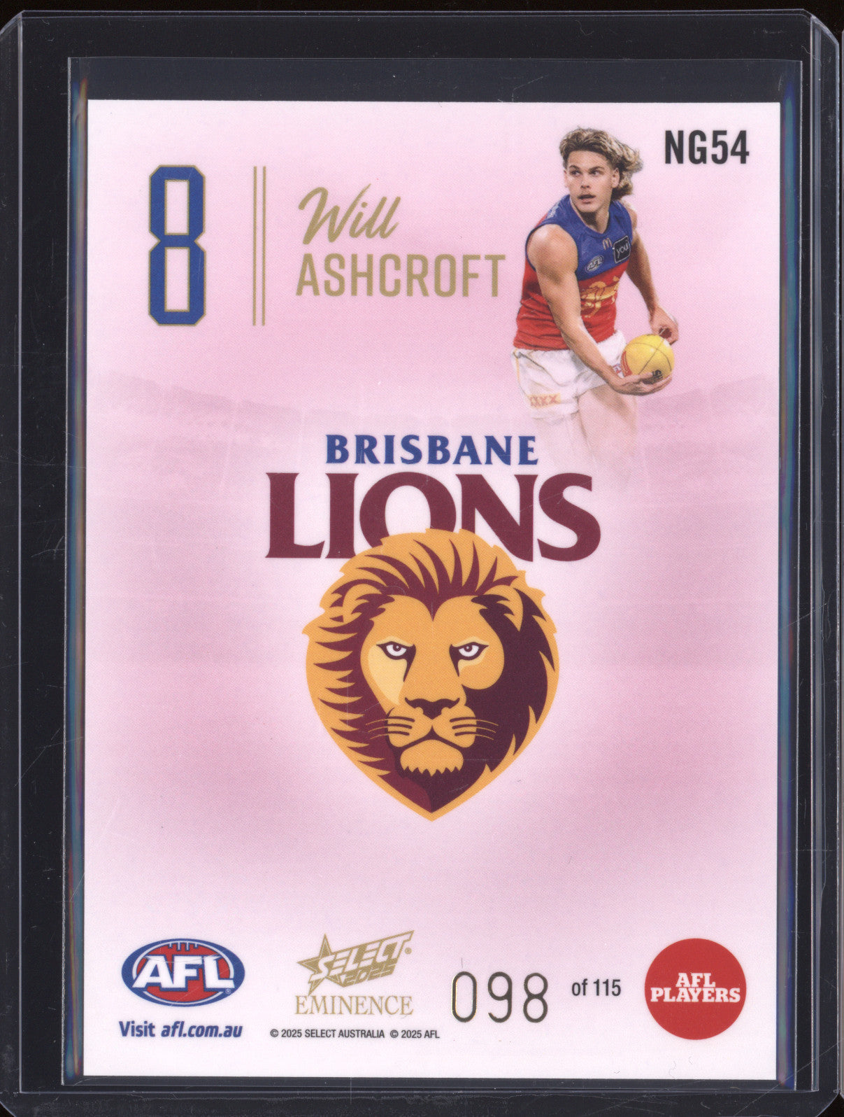 2025 AFL Select Eminence Nameplate NG54 Will Ashcroft 098/115