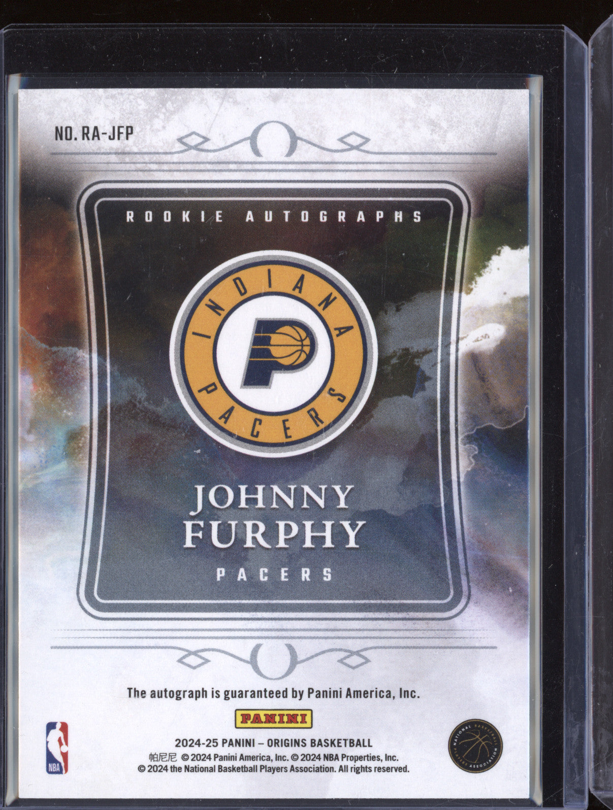 Johnny Furphy 2024-25 Panini Origins RA-JFP Rookie Auto RC