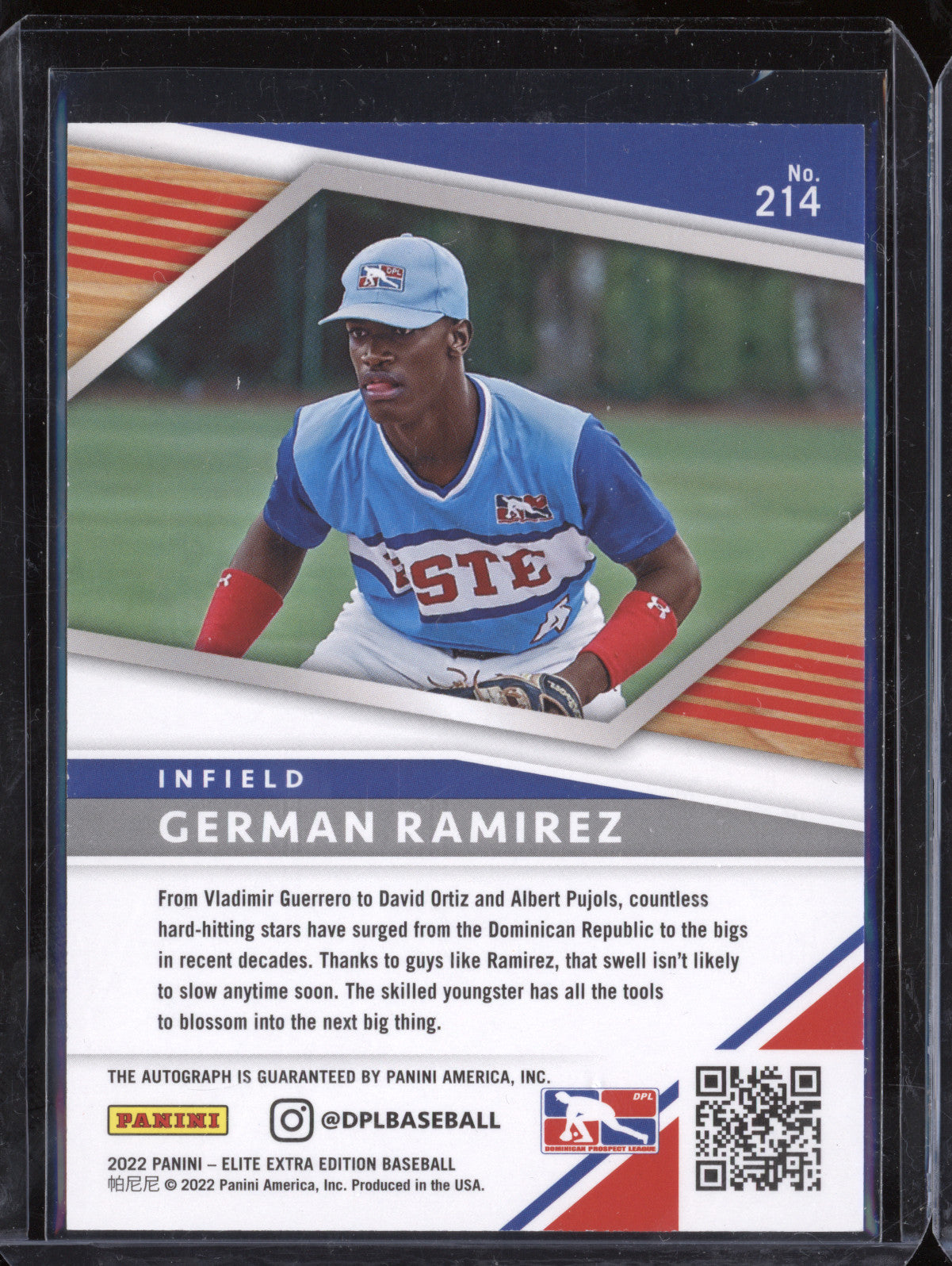 German Ramirez 2022 Panini Elite Extra Edition 214 Signatures