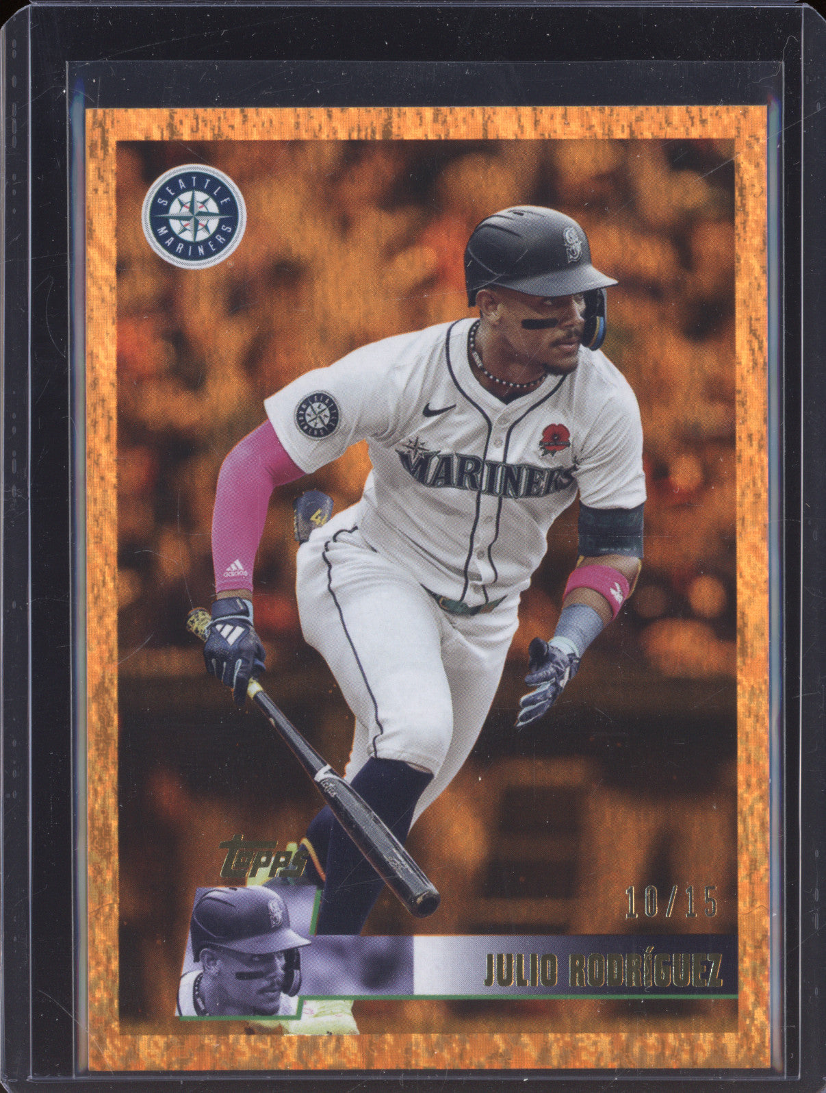 Julio Rodriguez 2025 Topps Archives Orange Hot Foilboard /15