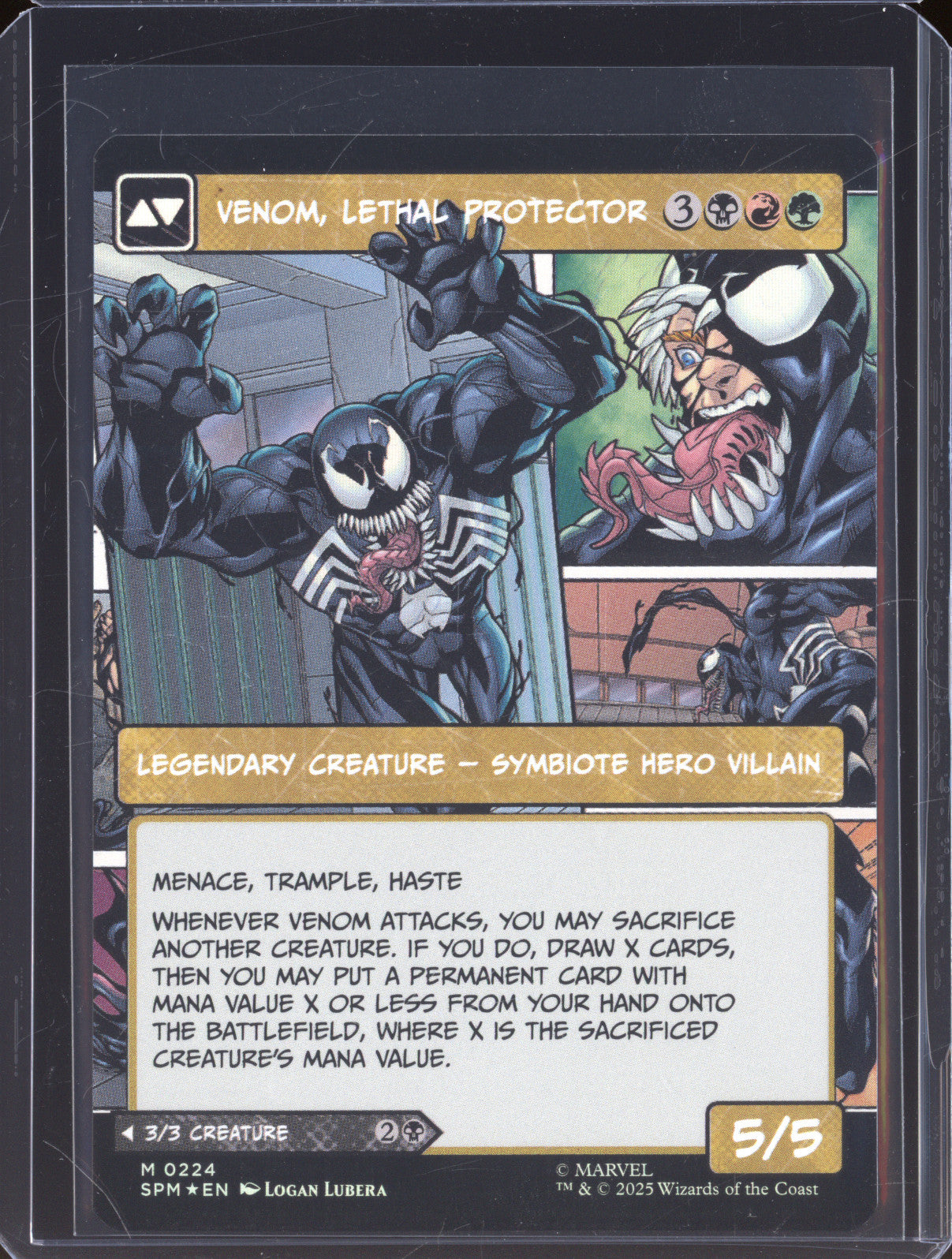 2025 Magic The Gathering Marvel's Spider-Man 0224 Eddie Brock Foil Borderless